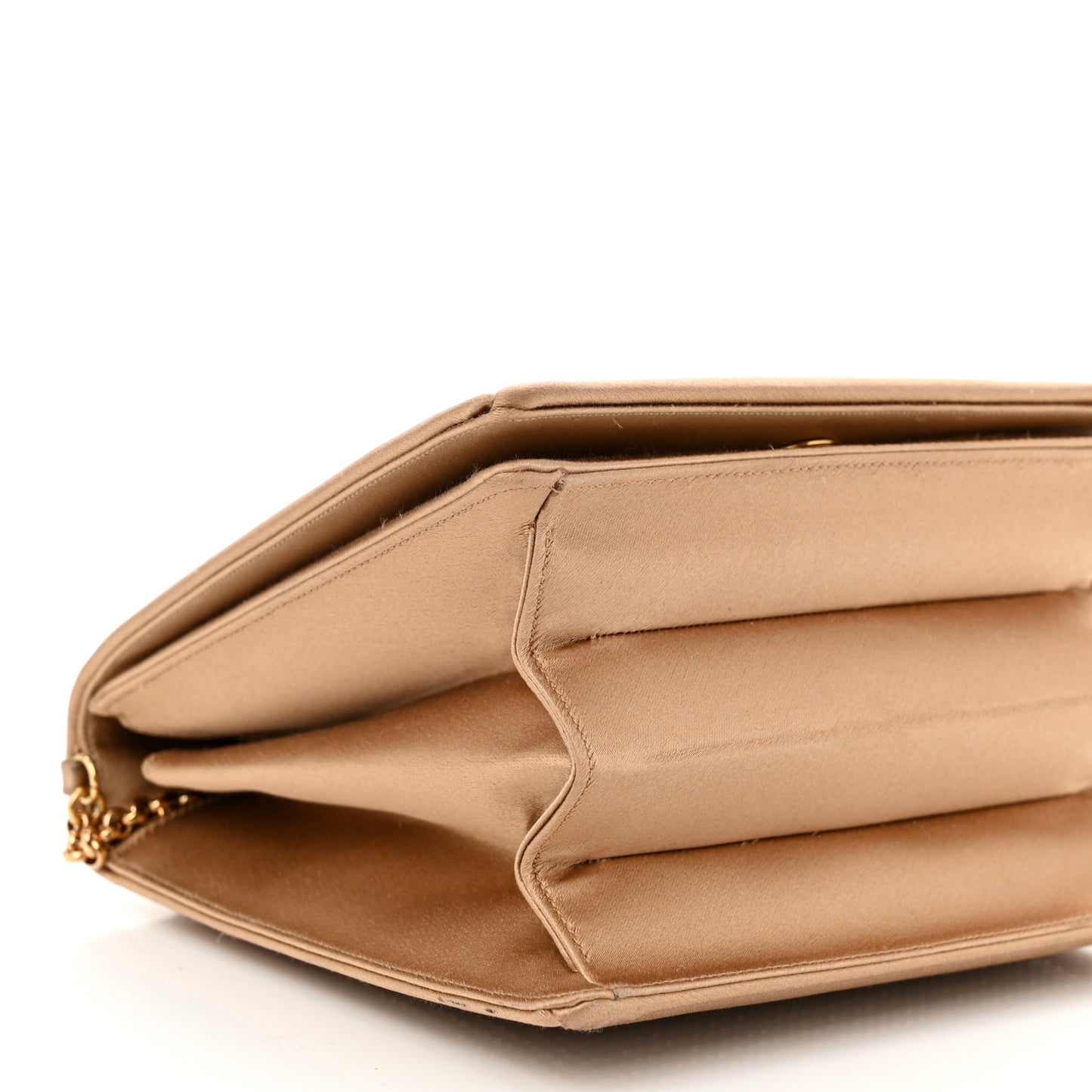 Crystal Satin Clutch Gold