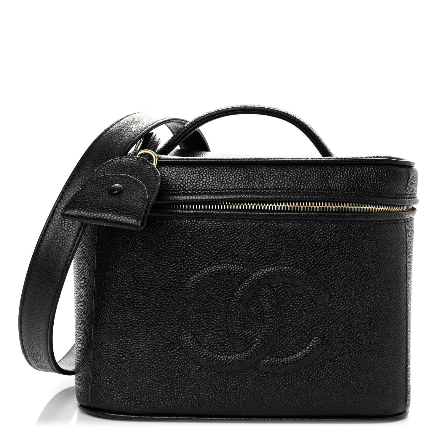 Chanel Caviar CC Vanity Train Case Black 1 of 11