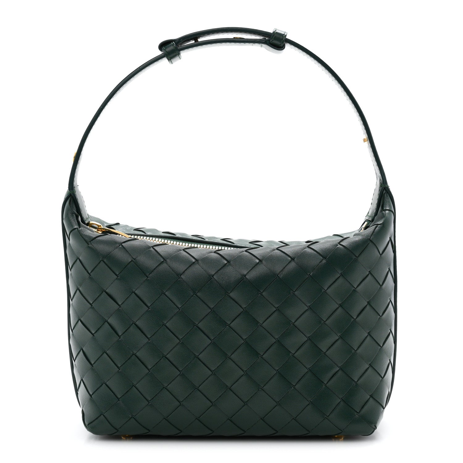 Bottega Veneta Calfskin Intrecciato Mini Wallace Emerald Green