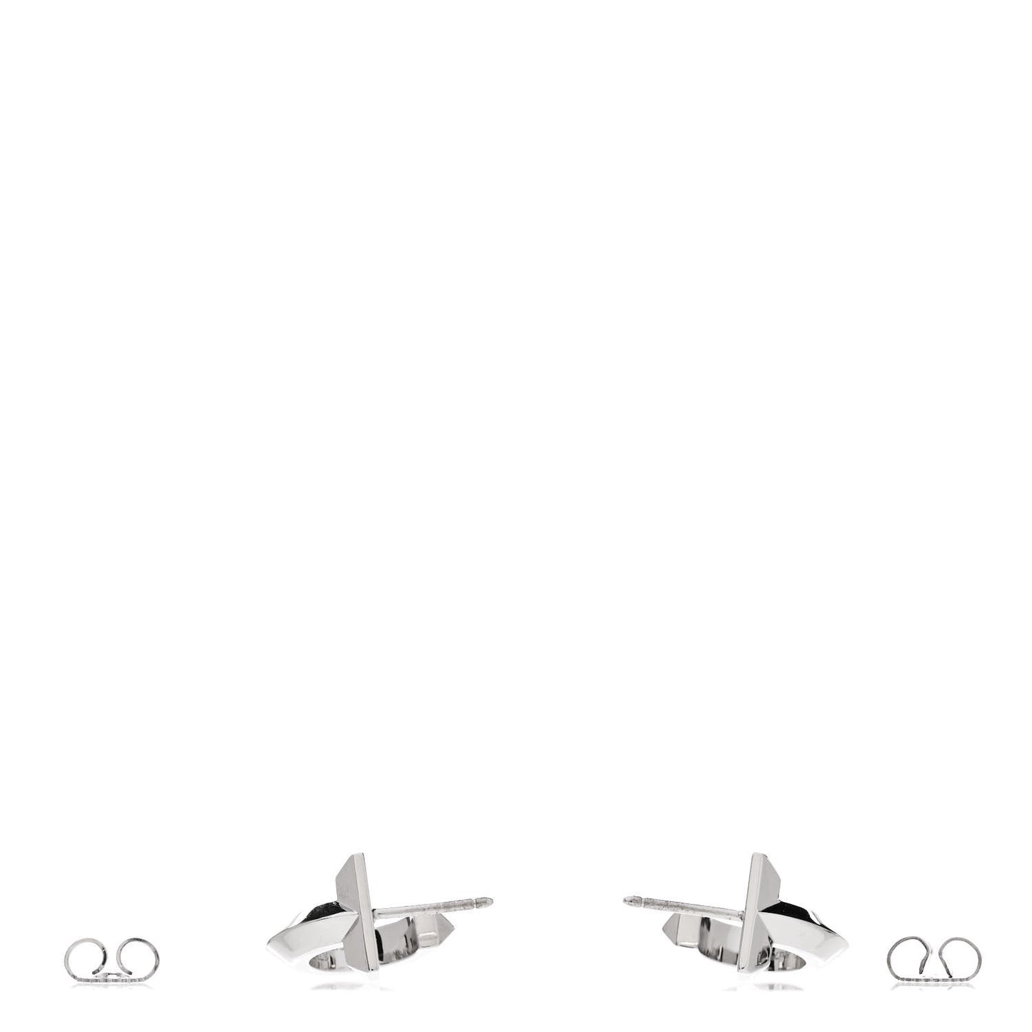 18K White Gold T1 Hoop Earrings