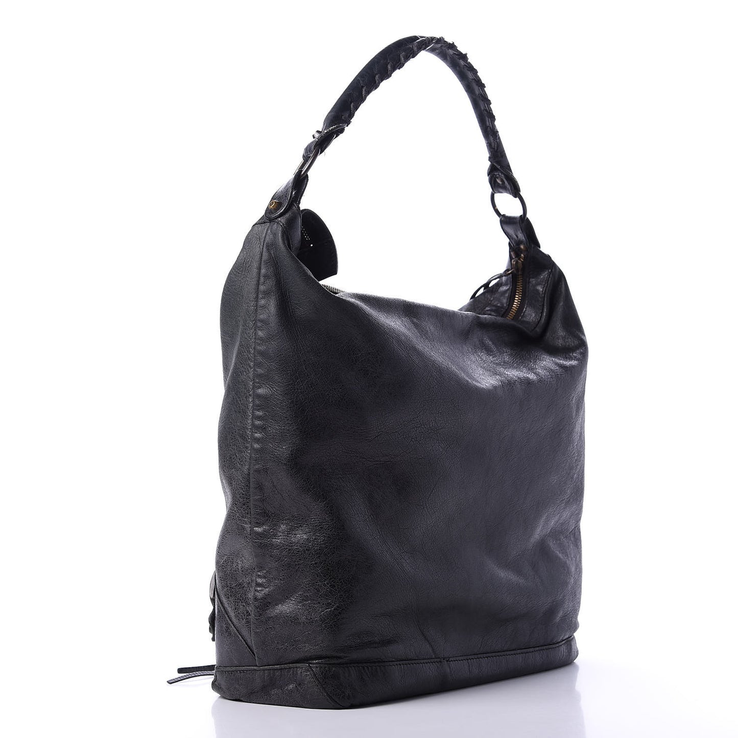 Agneau Classic Hardware Day Hobo Black