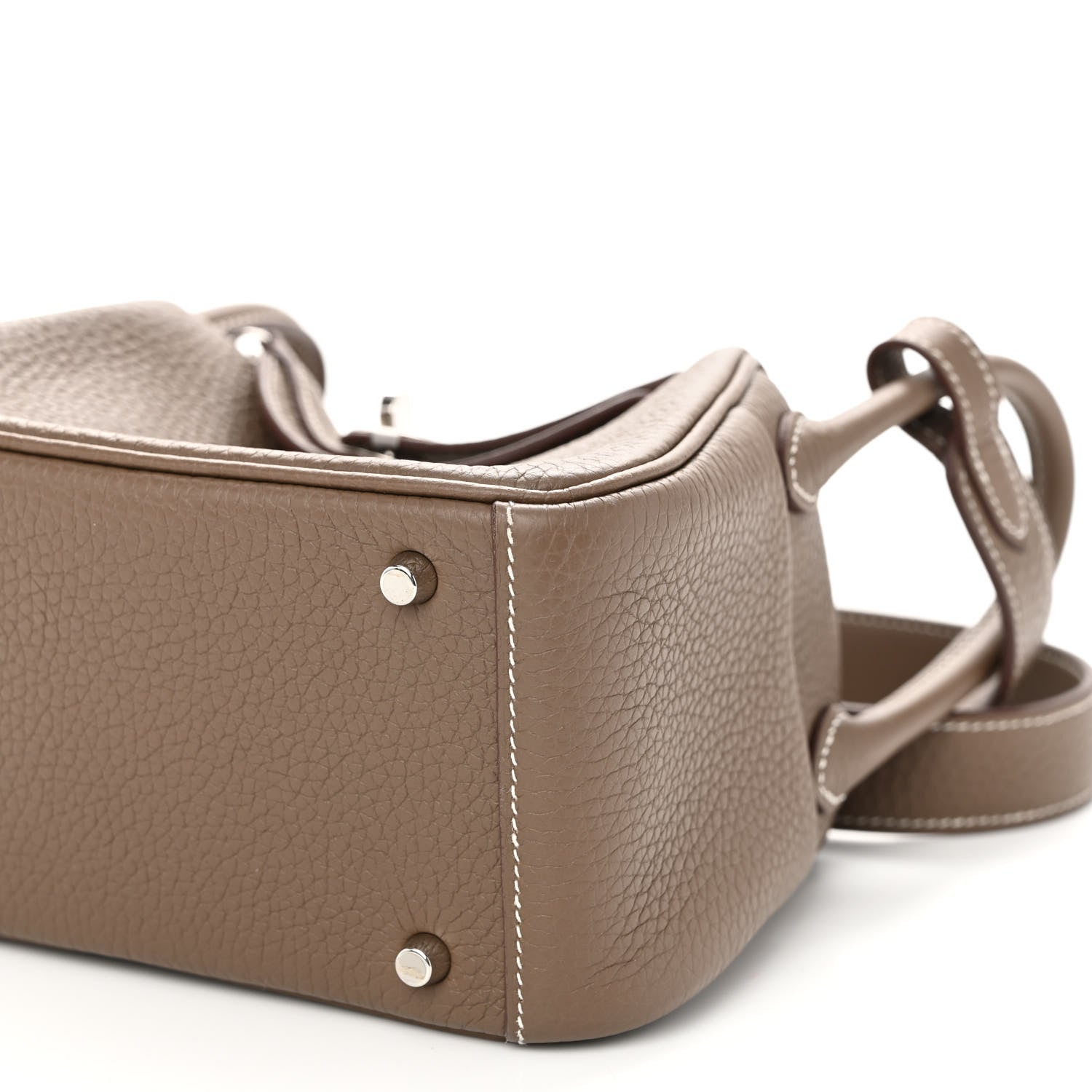 Hermes Taurillon Clemence Mini Lindy 20 Etoupe 10 of 10