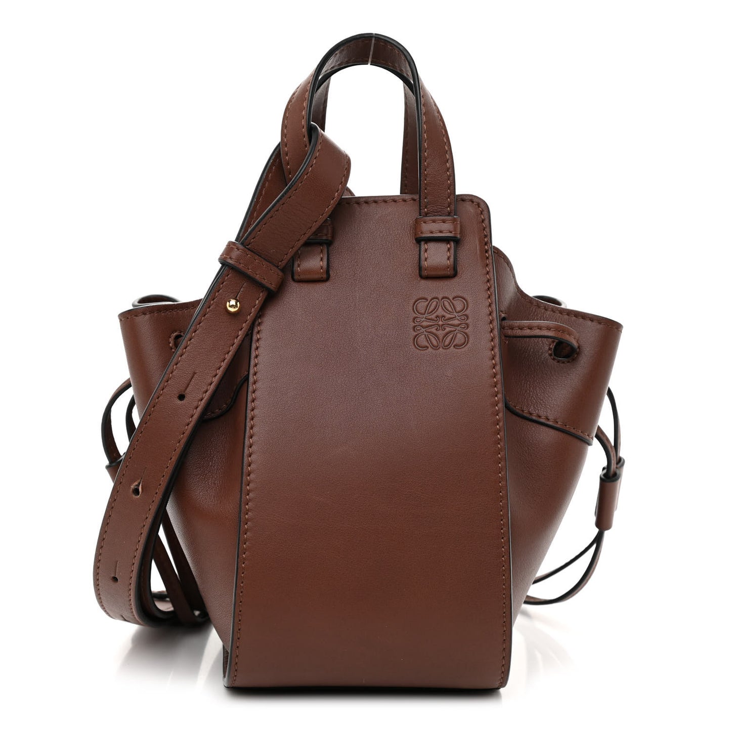 Calfskin Mini Hammock Shoulder Bag Brunette