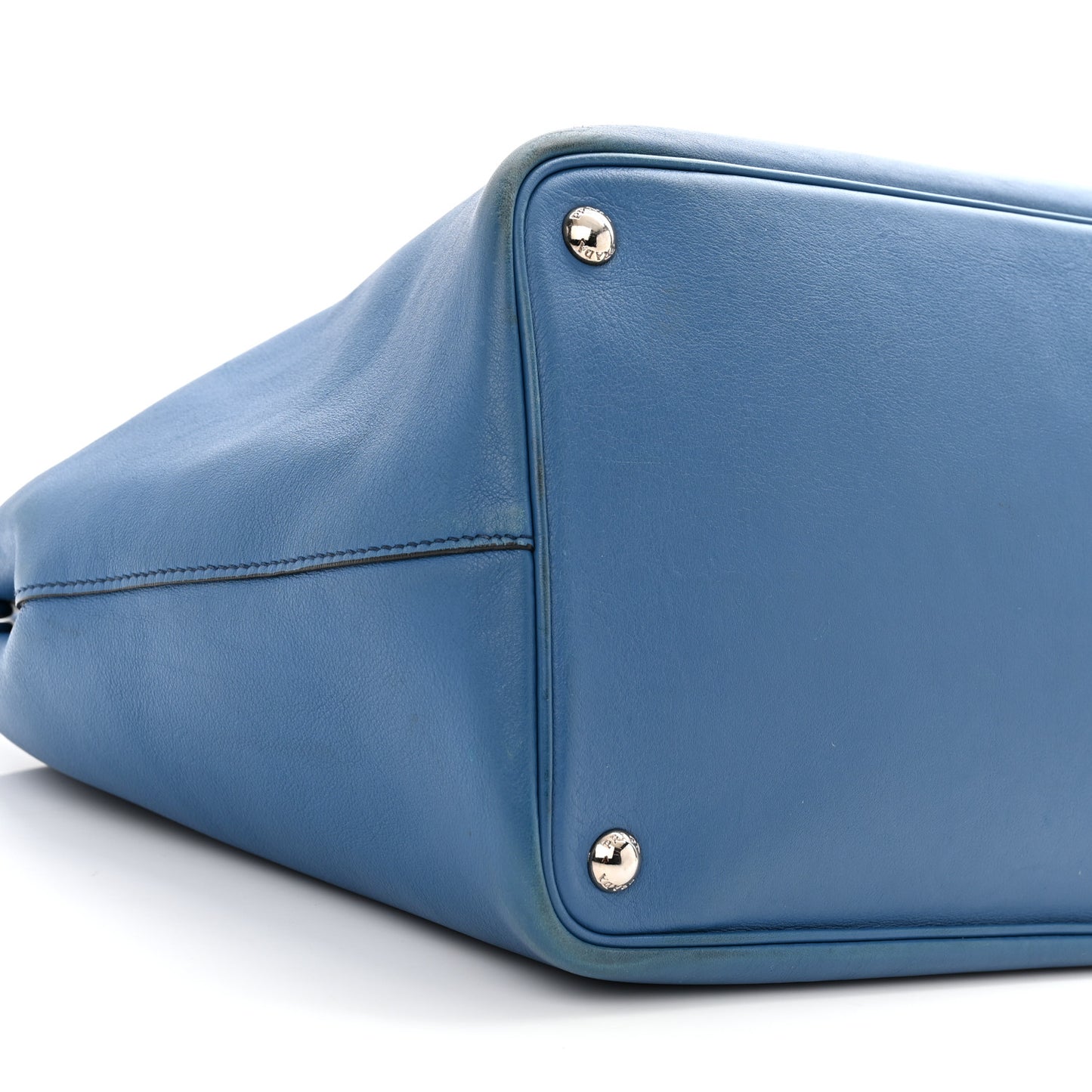 City Calf Buckle Tote Cobalto