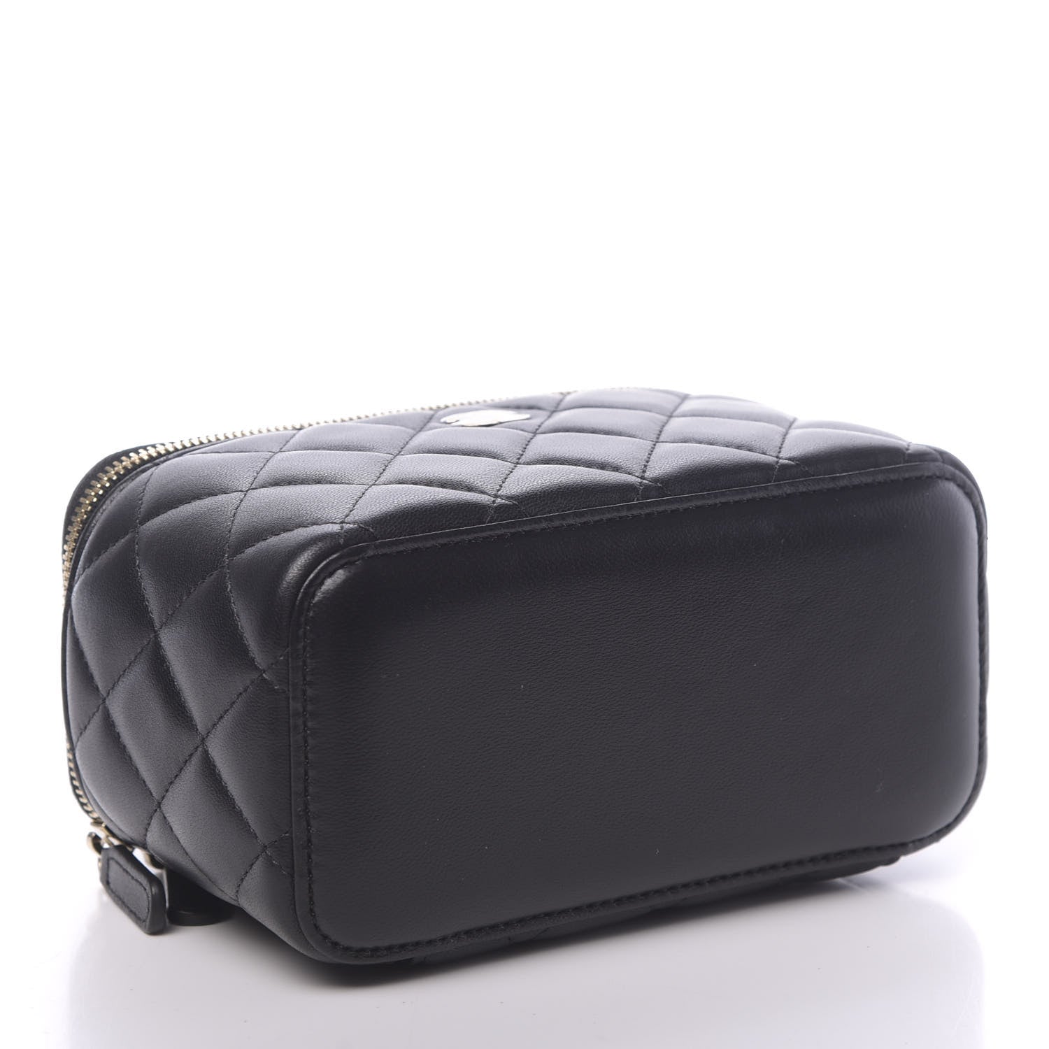 Chanel Lambskin Quilted Small Vanity Case With Chain Black 4 of 11