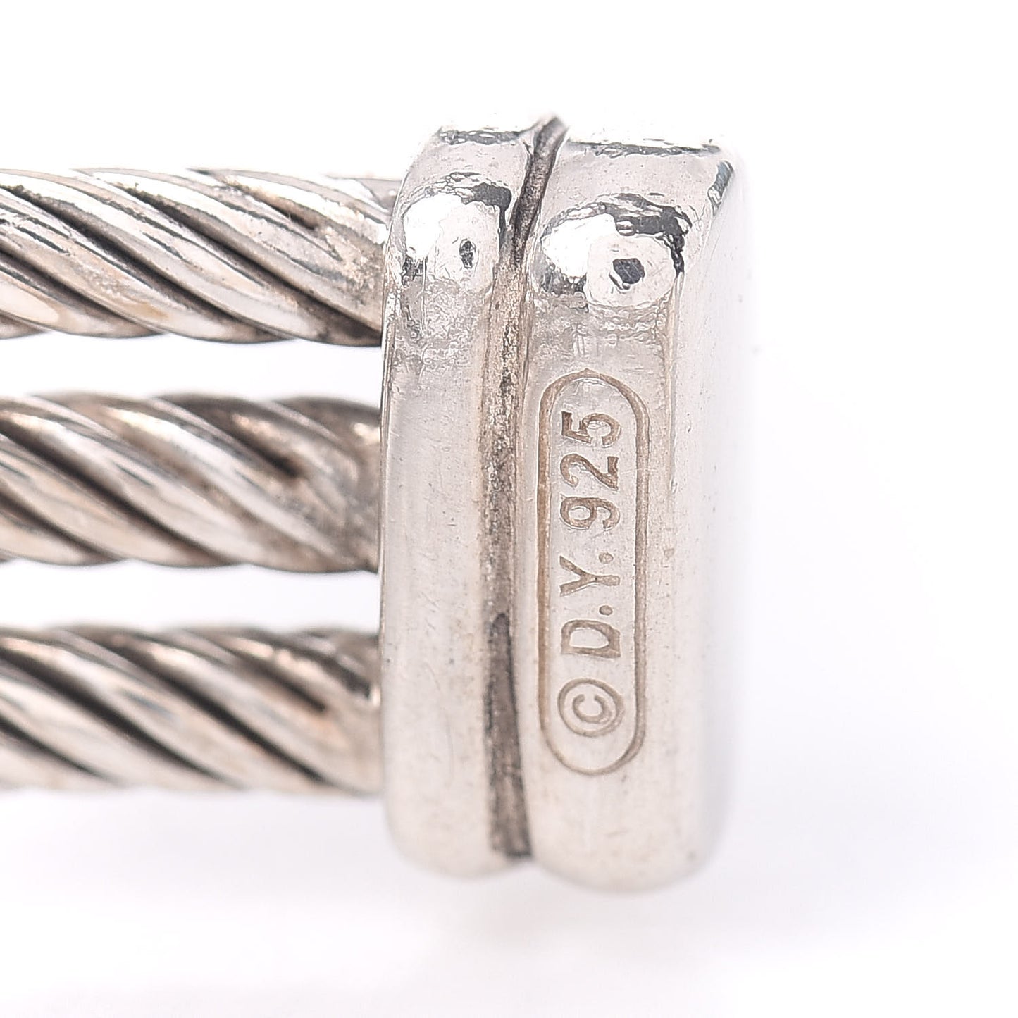 Sterling Silver Black Diamond Three Row Confetti Cuff Bracelet