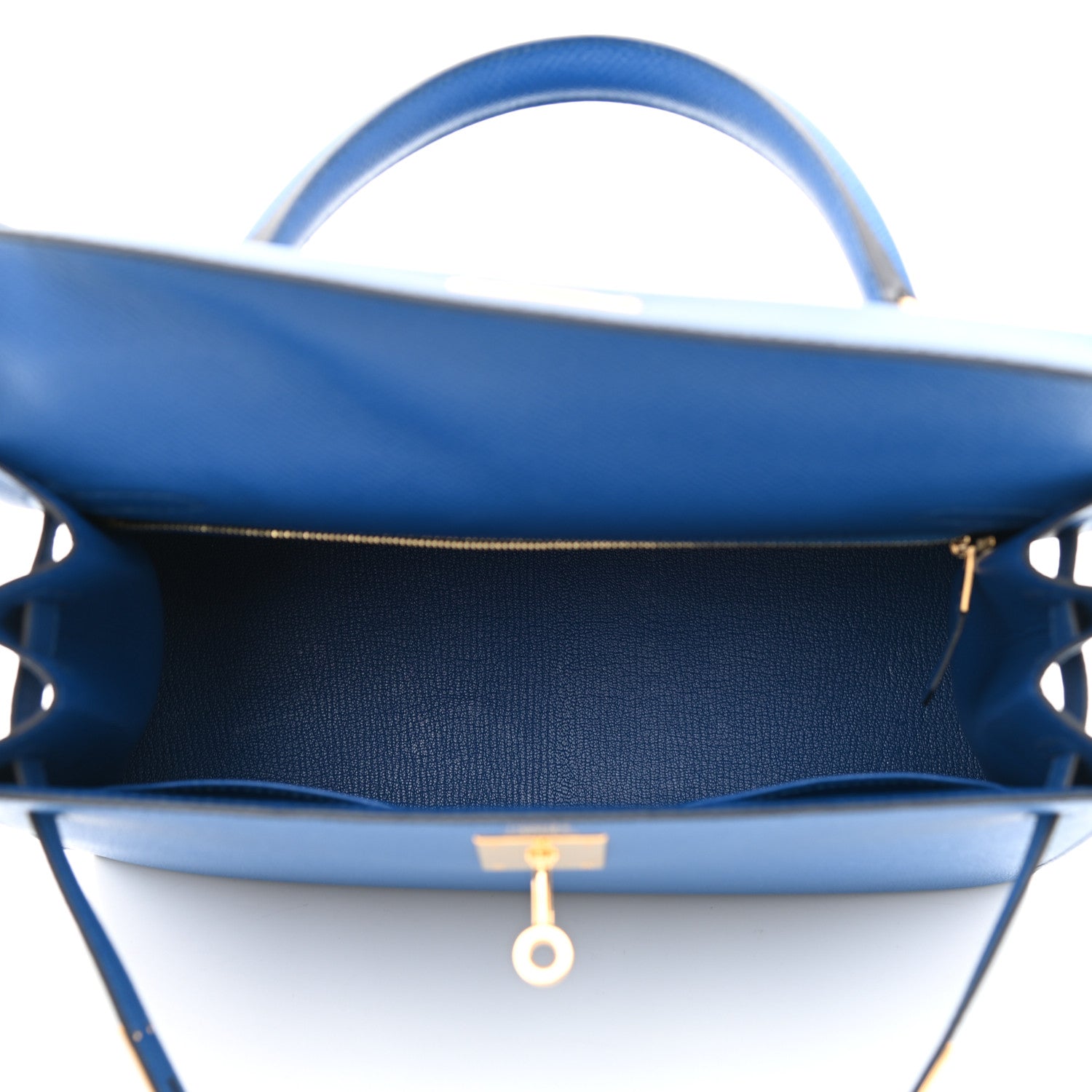 Hermes Epsom Kelly Sellier 28 Bleu France 5 of 11