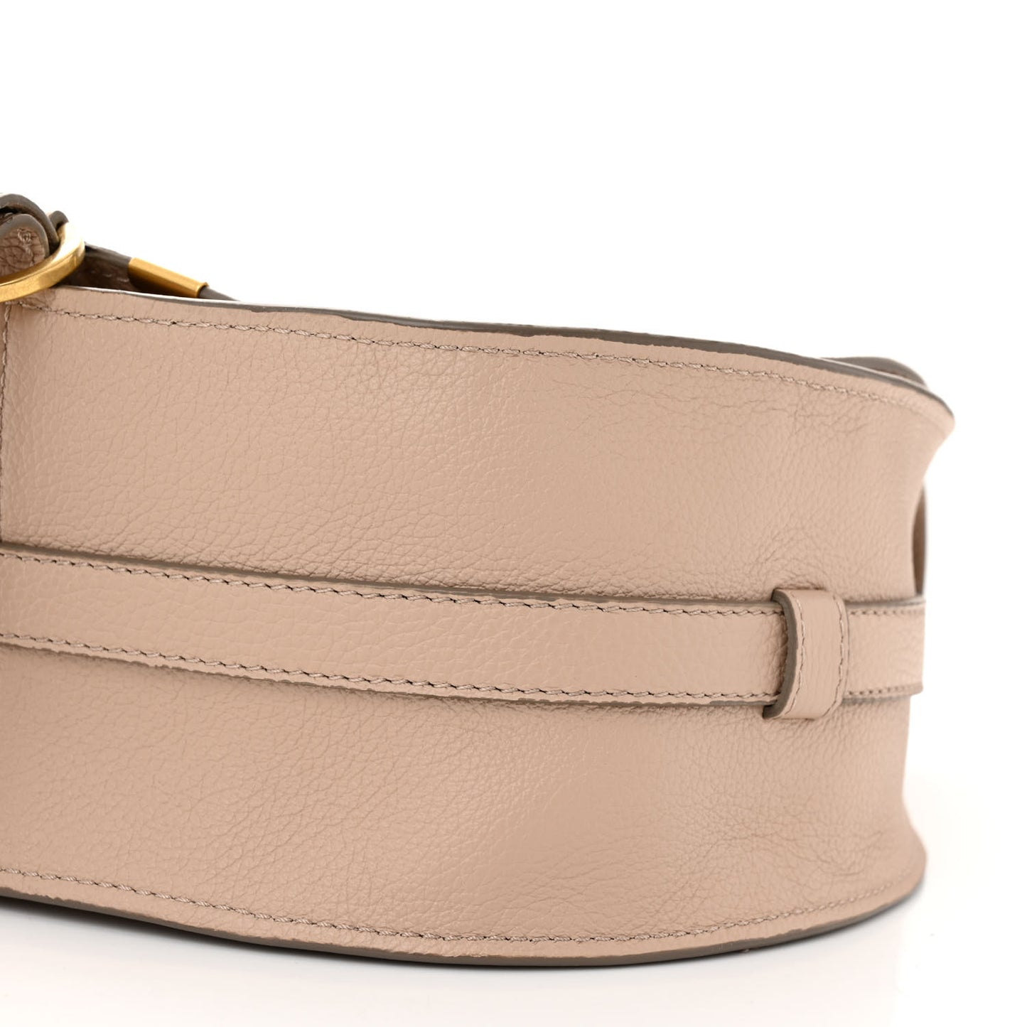 Grained Calfskin Medium Marcie Saddle Bag Nomad Beige