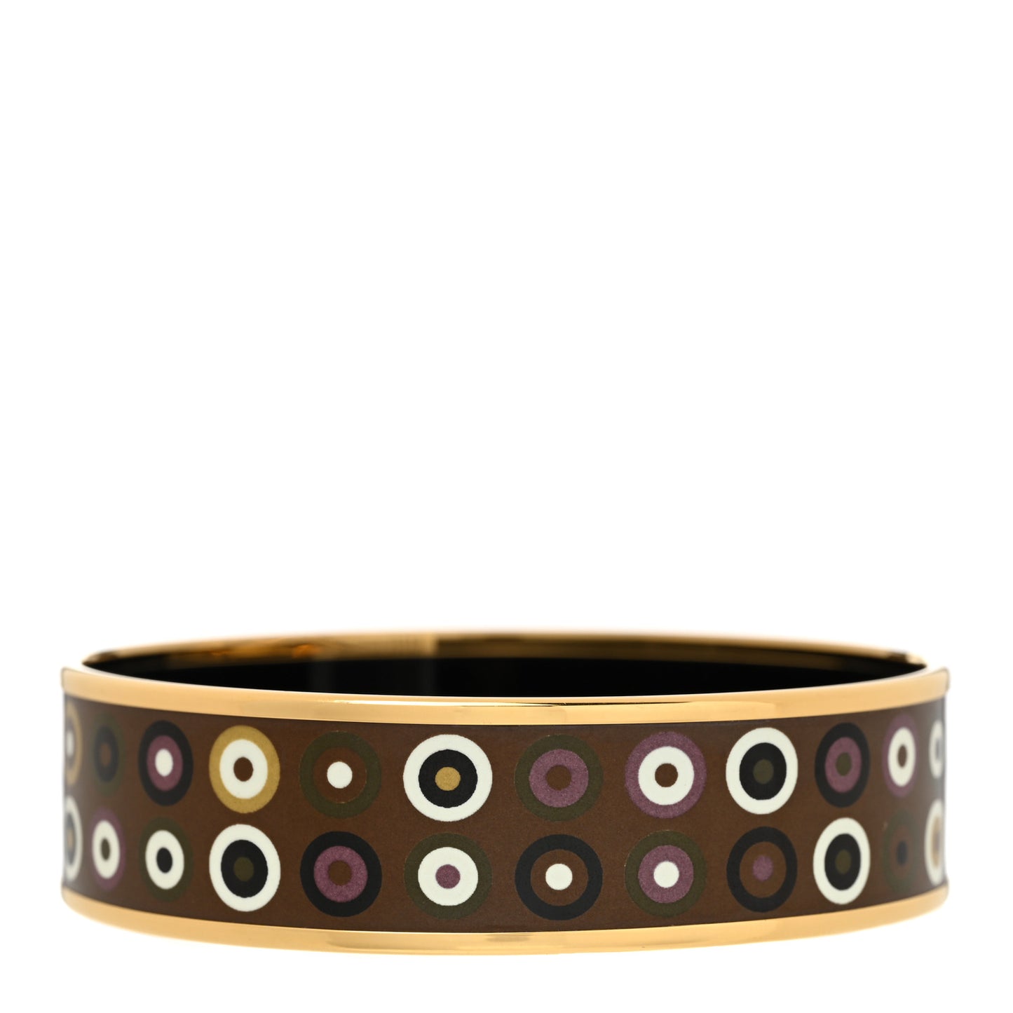 Enamel Printed Wide Dancing Circles Bracelet