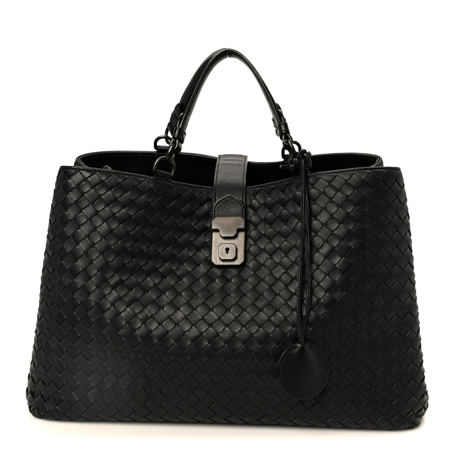 Bottega Veneta Nappa Intrecciato Large Roma Tote Black 1841940