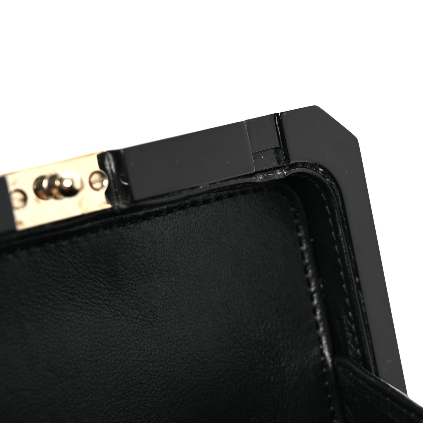Plexiglass Perfume Bottle Clutch Black