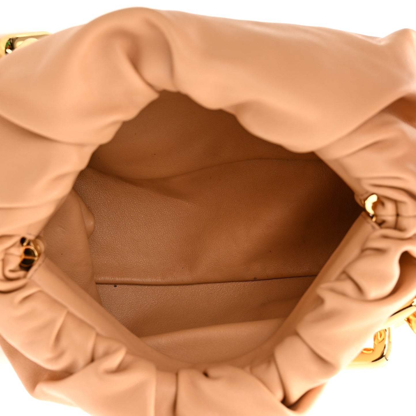 Calfskin Teen Chain Pouch Almond