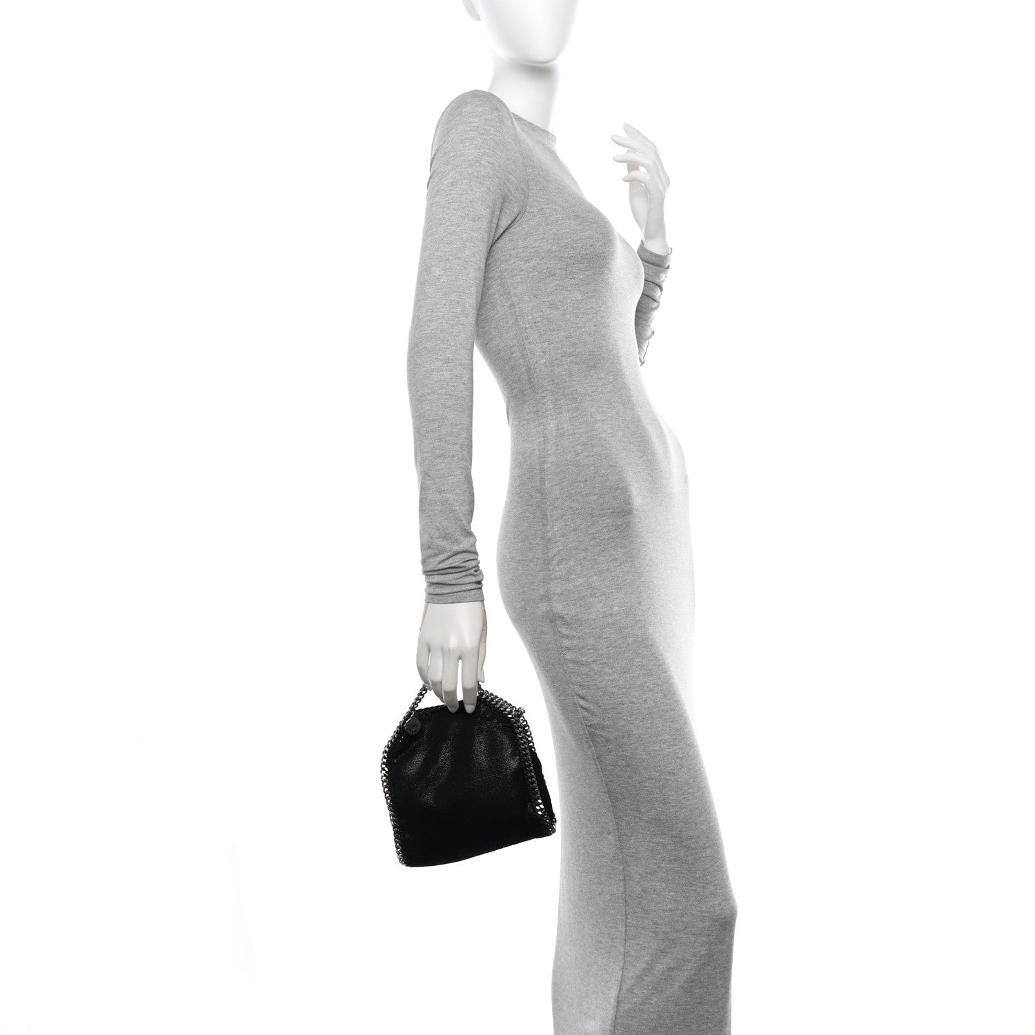 Stella McCartney Shaggy Deer Tiny Falabella Tote Black 2 of 10