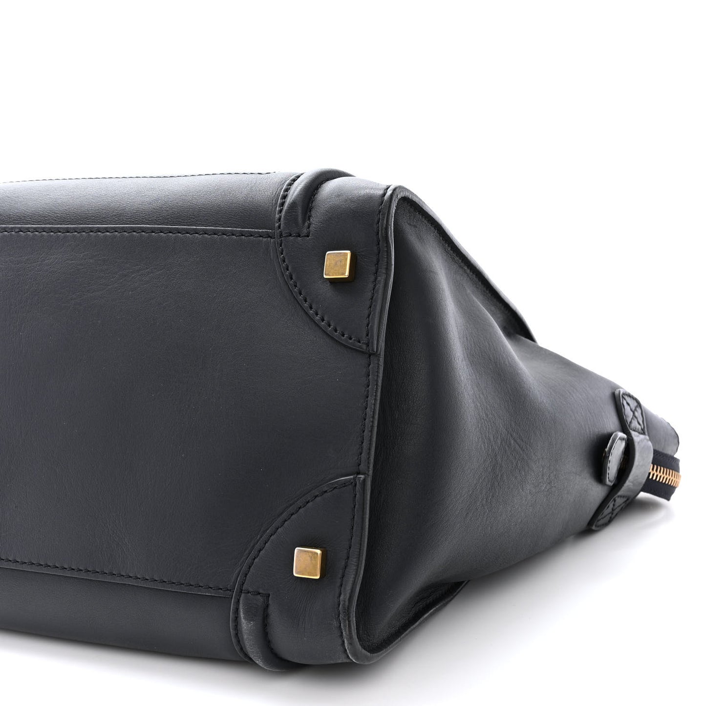 Smooth Calfskin Mini Luggage Navy Blue