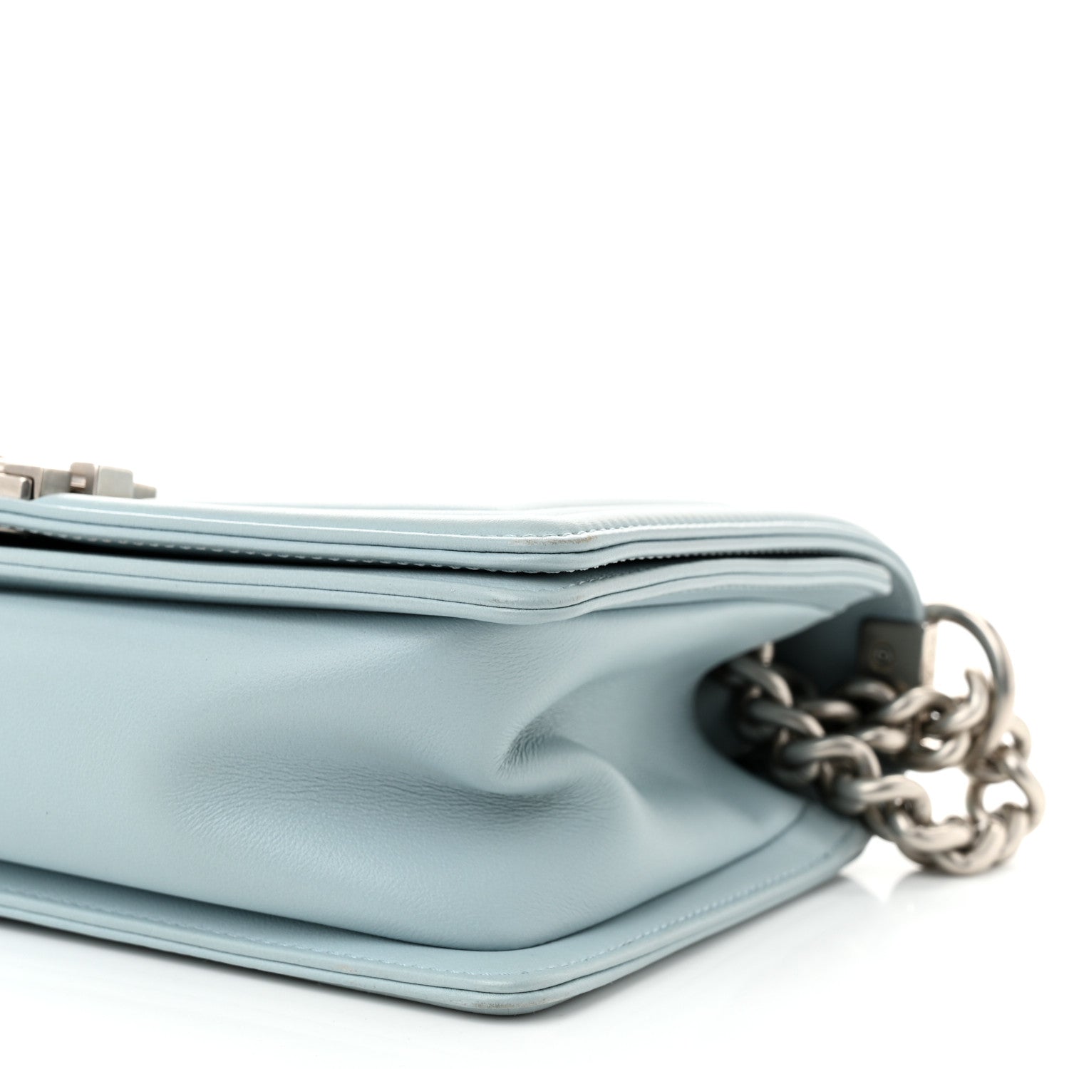Chanel Calfskin Quilted Medium Boy Flap Light Blue 10 of 12