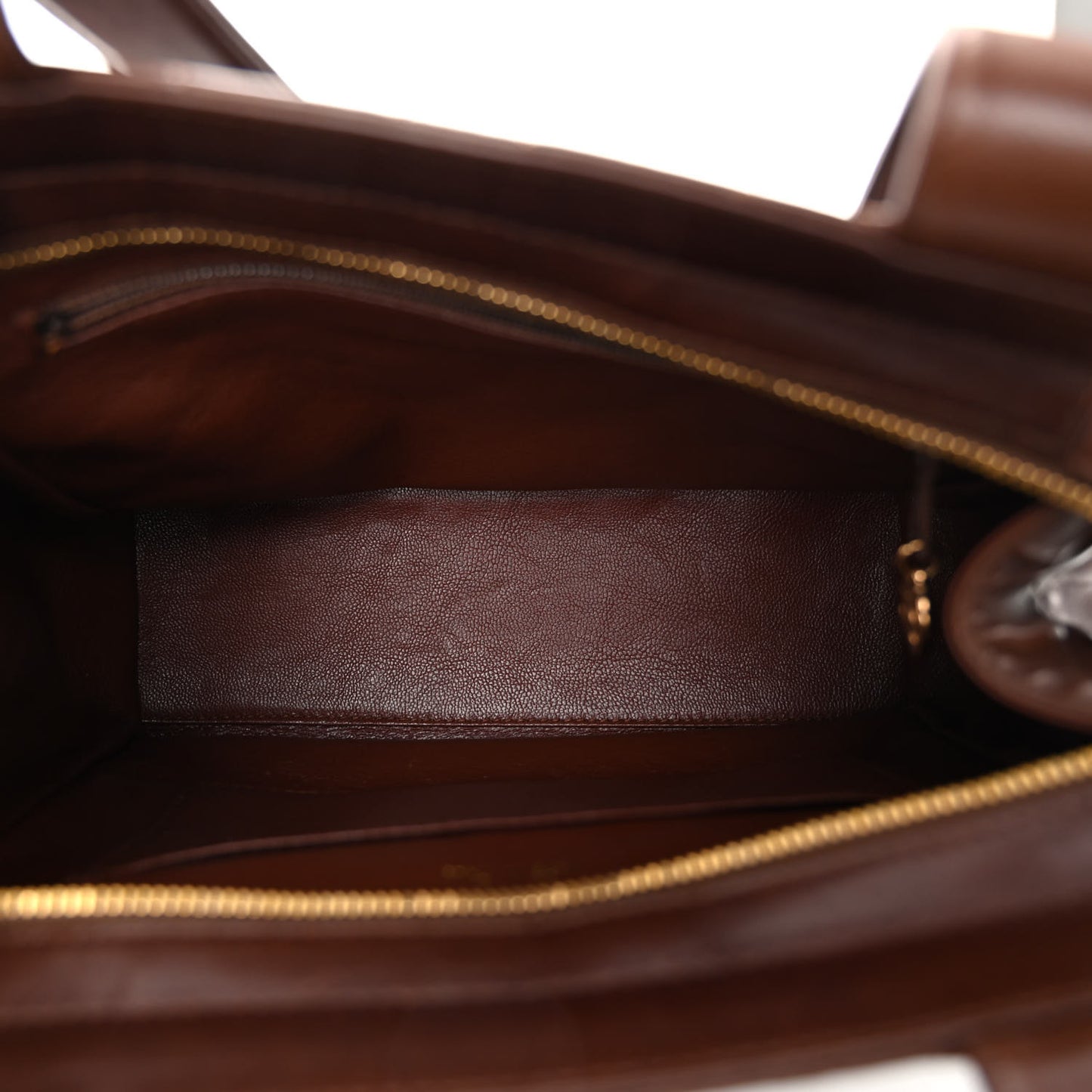 Lambskin Quilted CC Shoulder Bag Brown