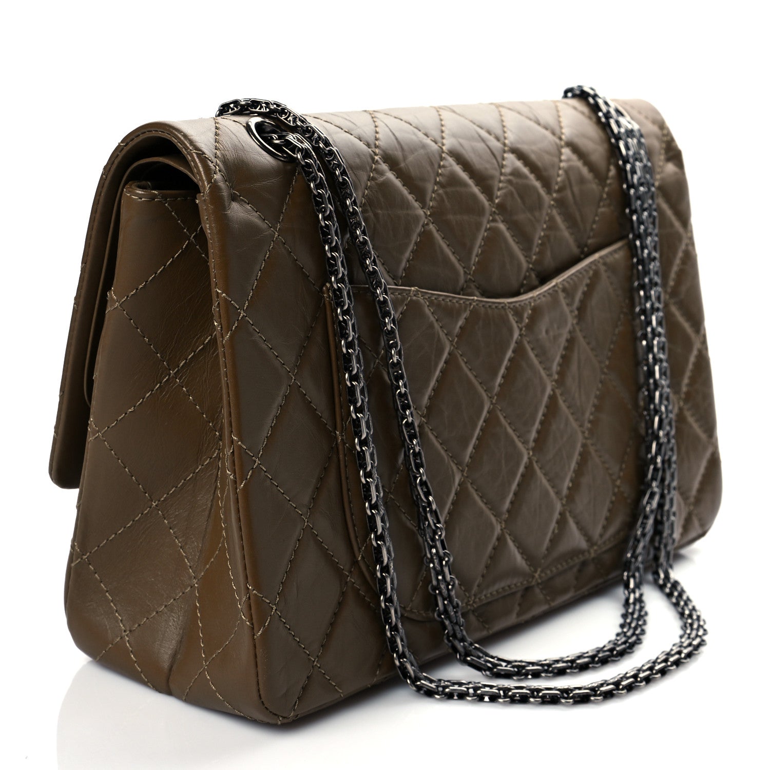 Chanel Aged Calfskin Quilted 2.55 Reissue 227 Flap Dark Brown 3 of 10