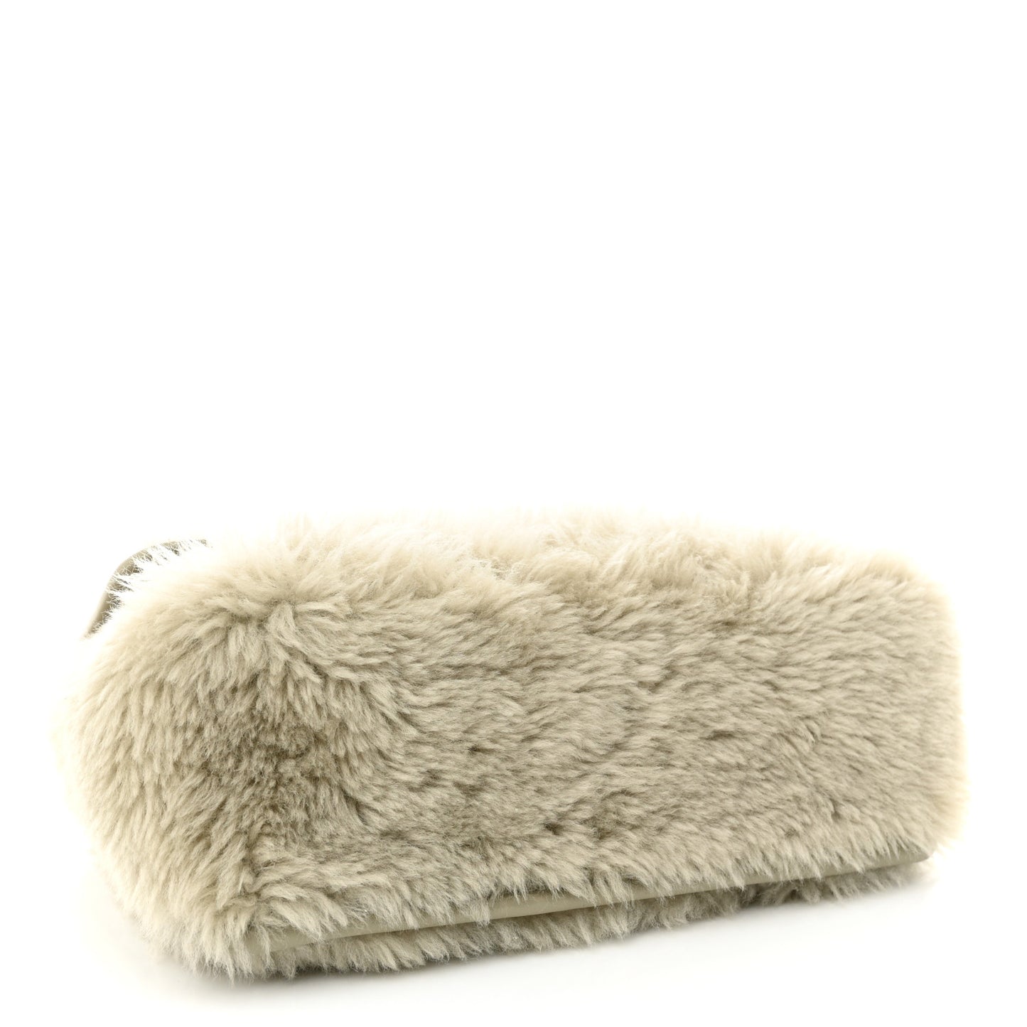 Calfskin Shearling Monogram Medium Niki Chain Satchel Grey