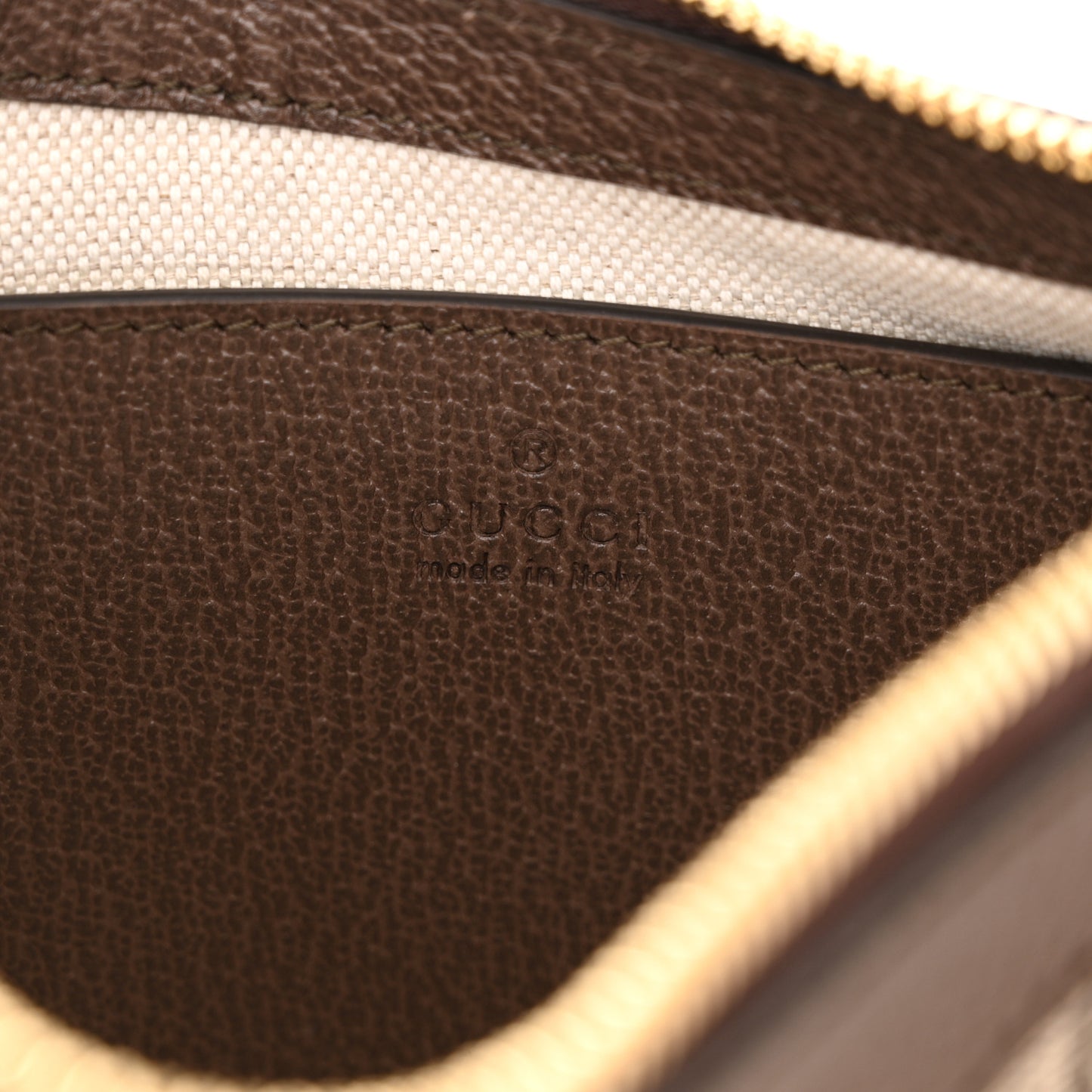 GG Supreme Monogram Textured Dollar Calfskin Web Small Ophidia GG Handbag Beige Ebony New Acero