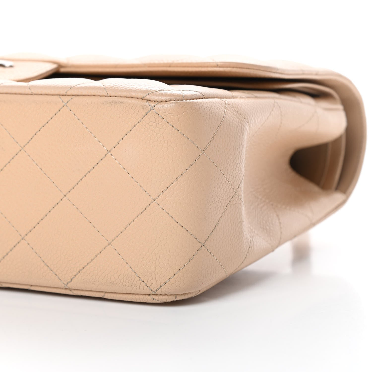 Chanel Caviar Quilted Jumbo Double Flap Beige Clair 10 of 15