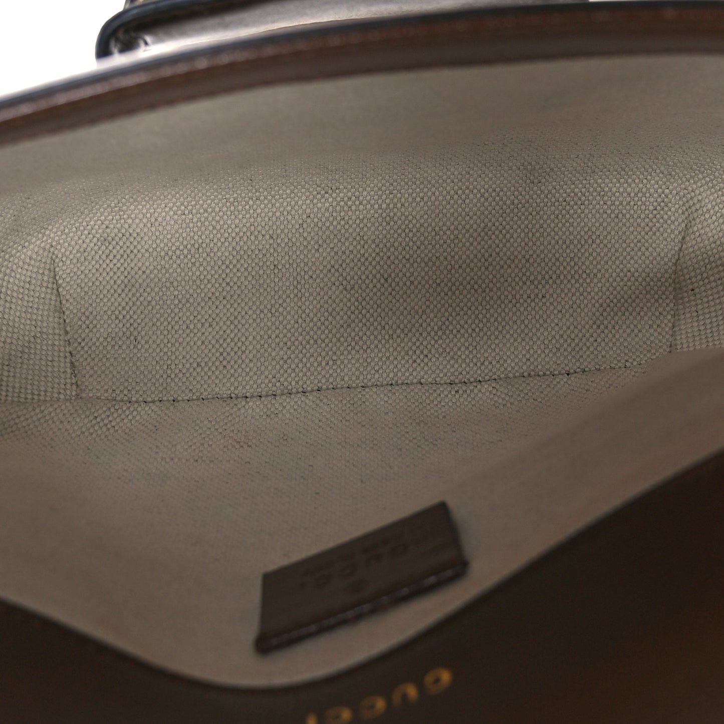 GG Supreme Monogram Azalea Calfskin Web Mini Horsebit 1955 Shoulder Bag Beige Ebony Brown Sugar