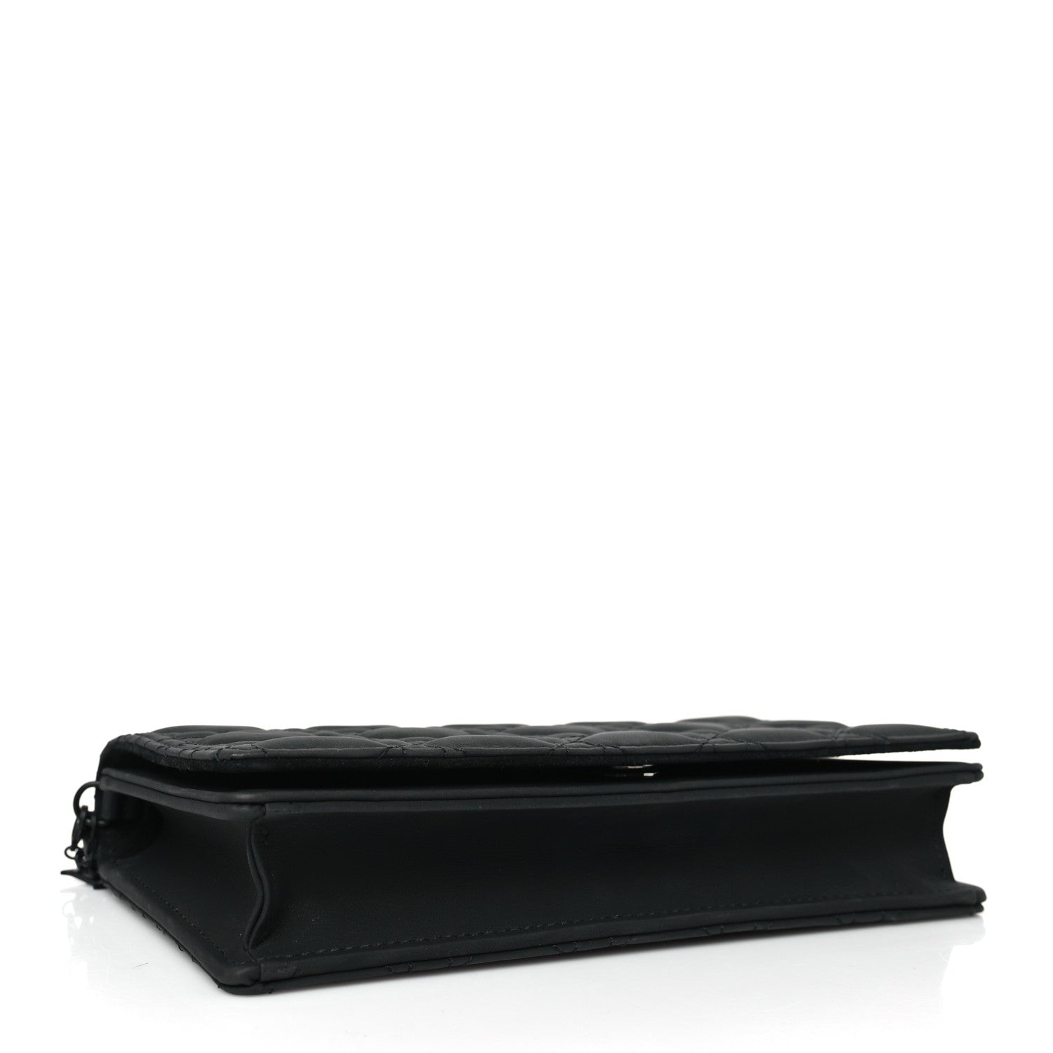 Christian Dior Ultra Matte Calfskin Cannage Lady Dior Clutch Black 4 of 9