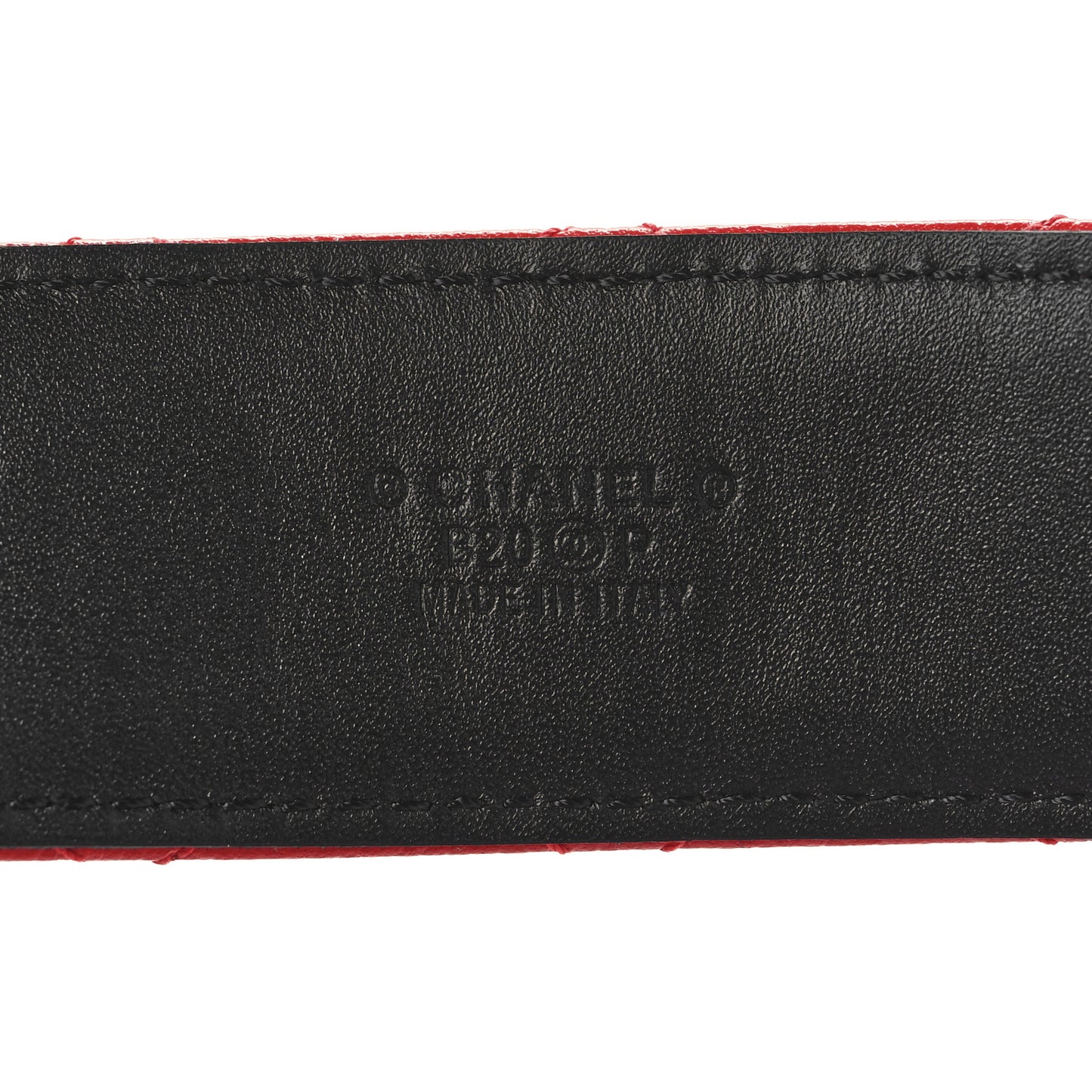 Caviar Quilted CC Chain Belt 85 34 Red