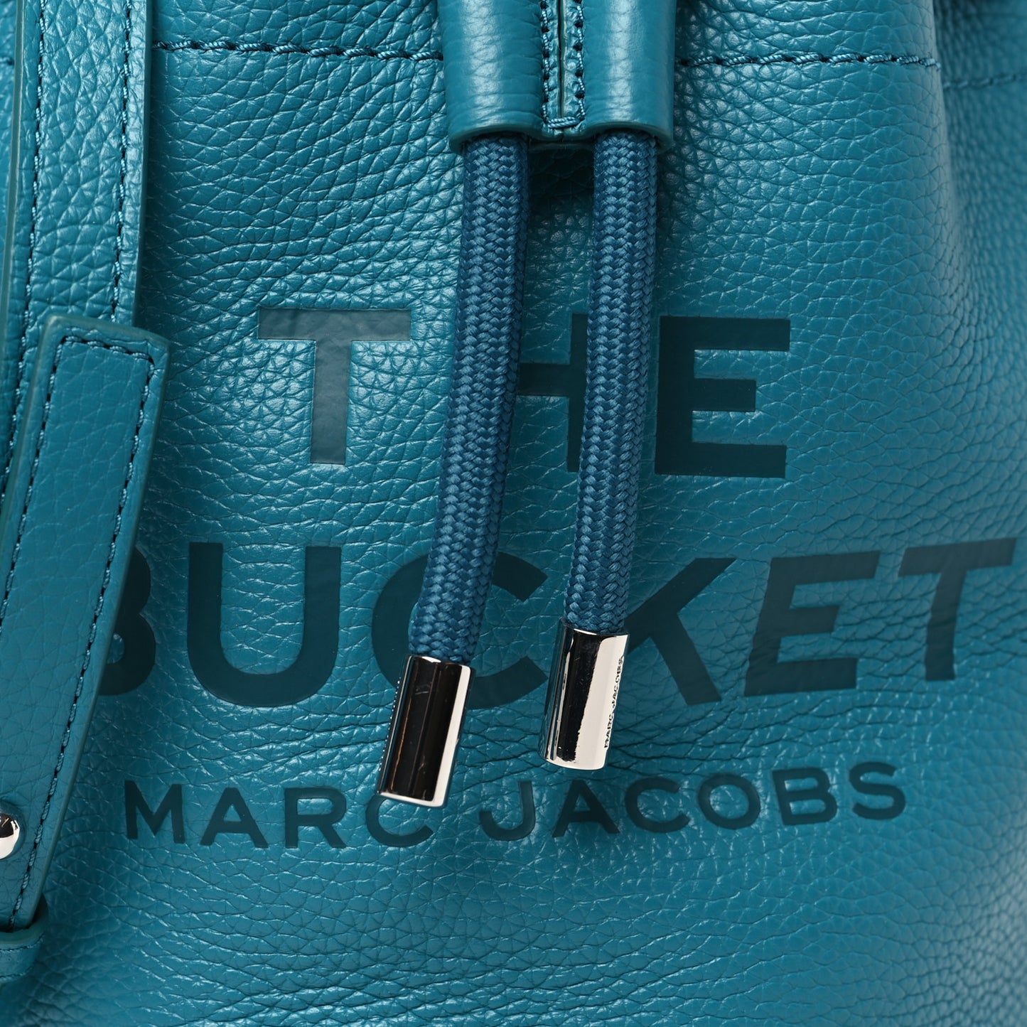 Grained Calfskin Mini The Bucket Bag Harbor Blue