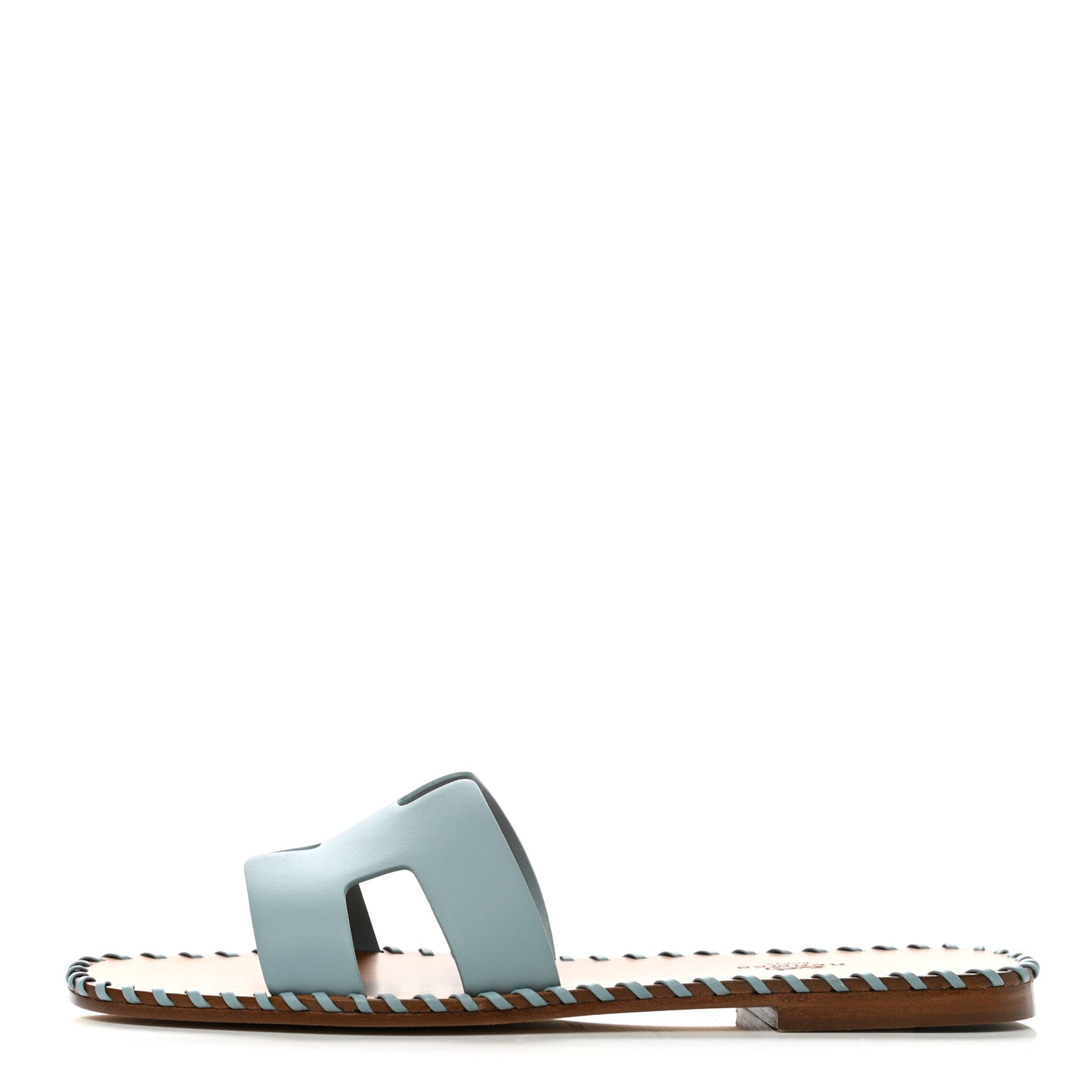 Box Calfskin Braided Oran Sandals 38 Vert D'Eau