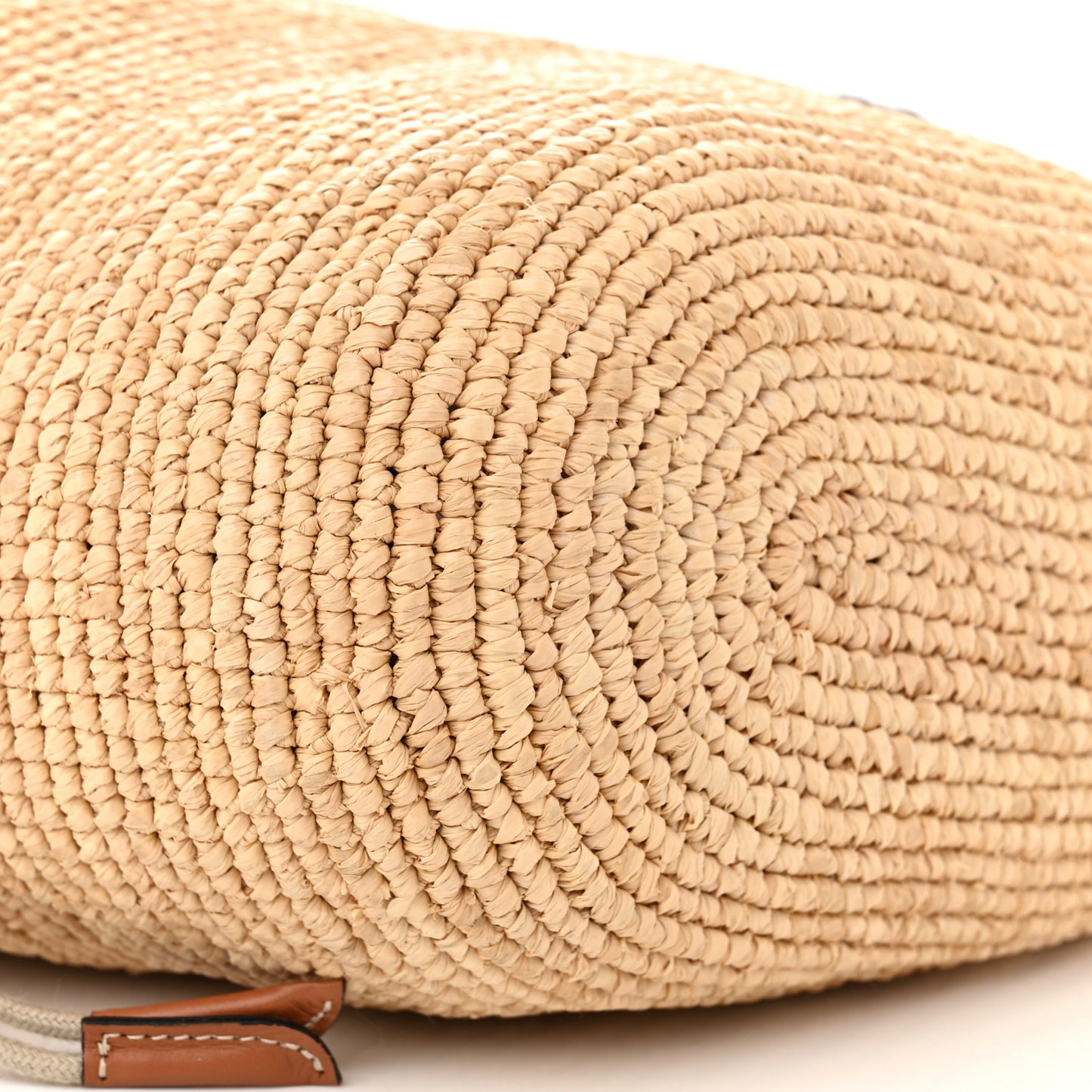 Calfskin Raffia Anagram Paulas Ibiza Pochette Bag Natural Tan