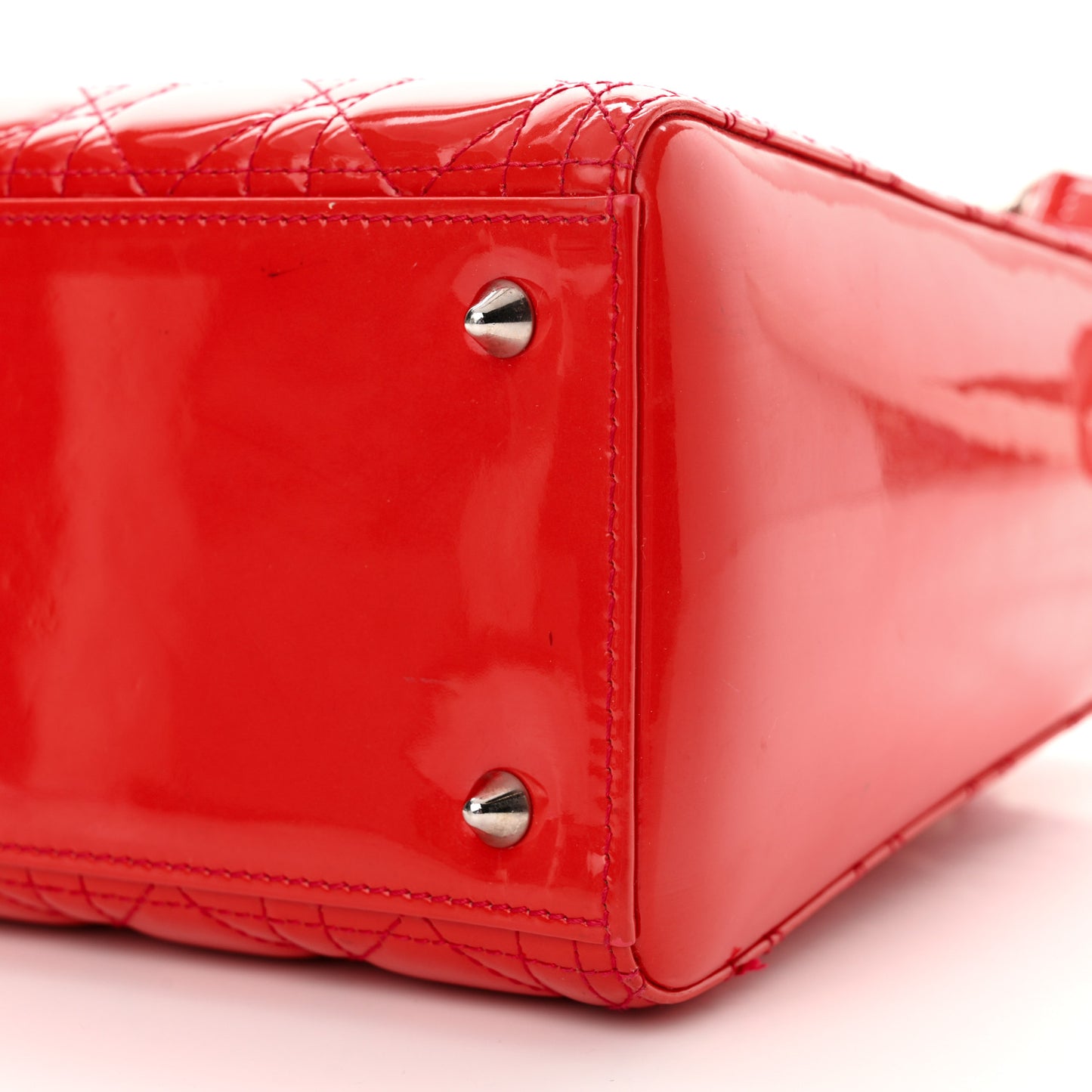 Patent Cannage Medium Lady Dior Fuchsia