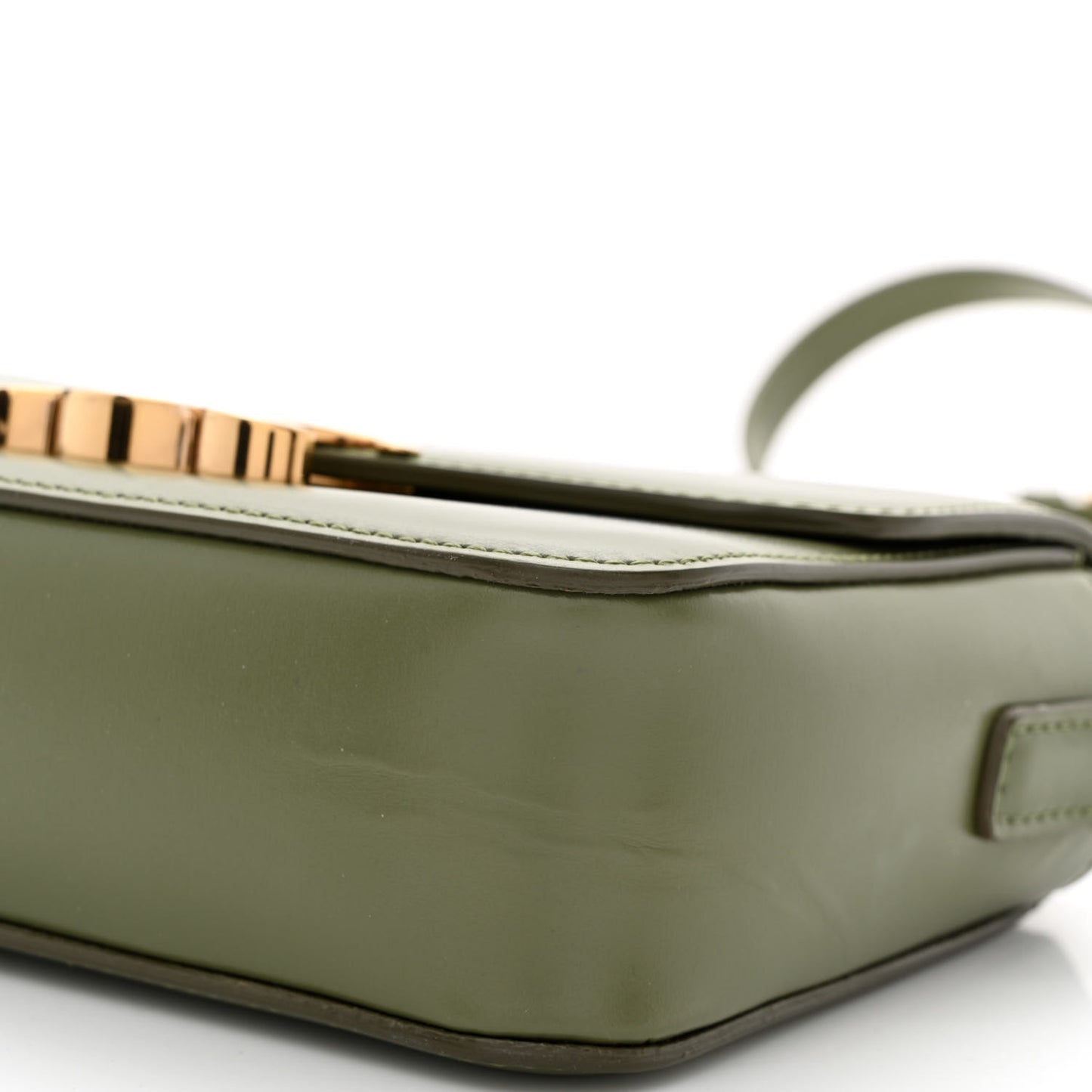 Shiny Calfskin Nano Triomphe Soft Khaki
