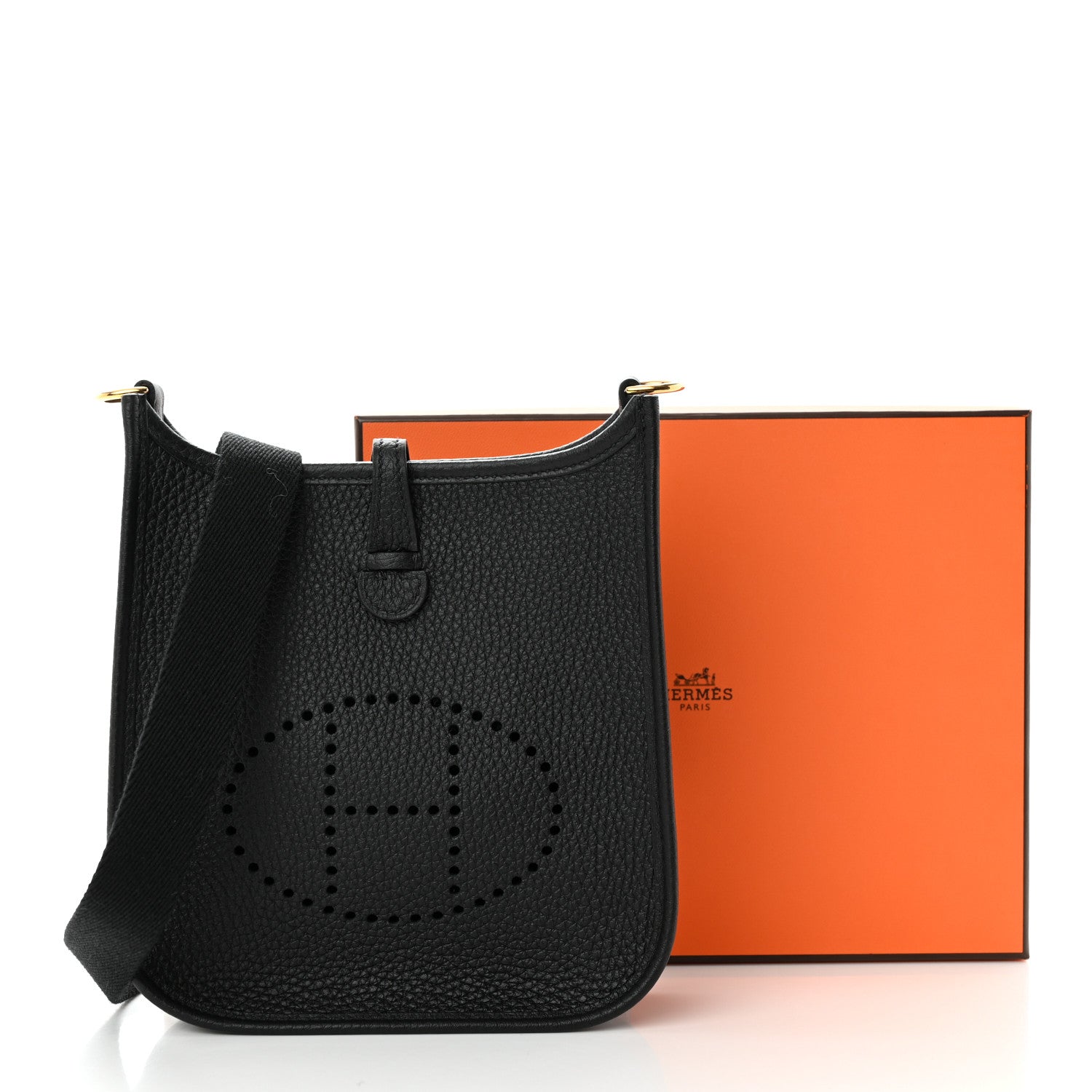Hermes Taurillon Clemence Evelyne TPM Black 11 of 11