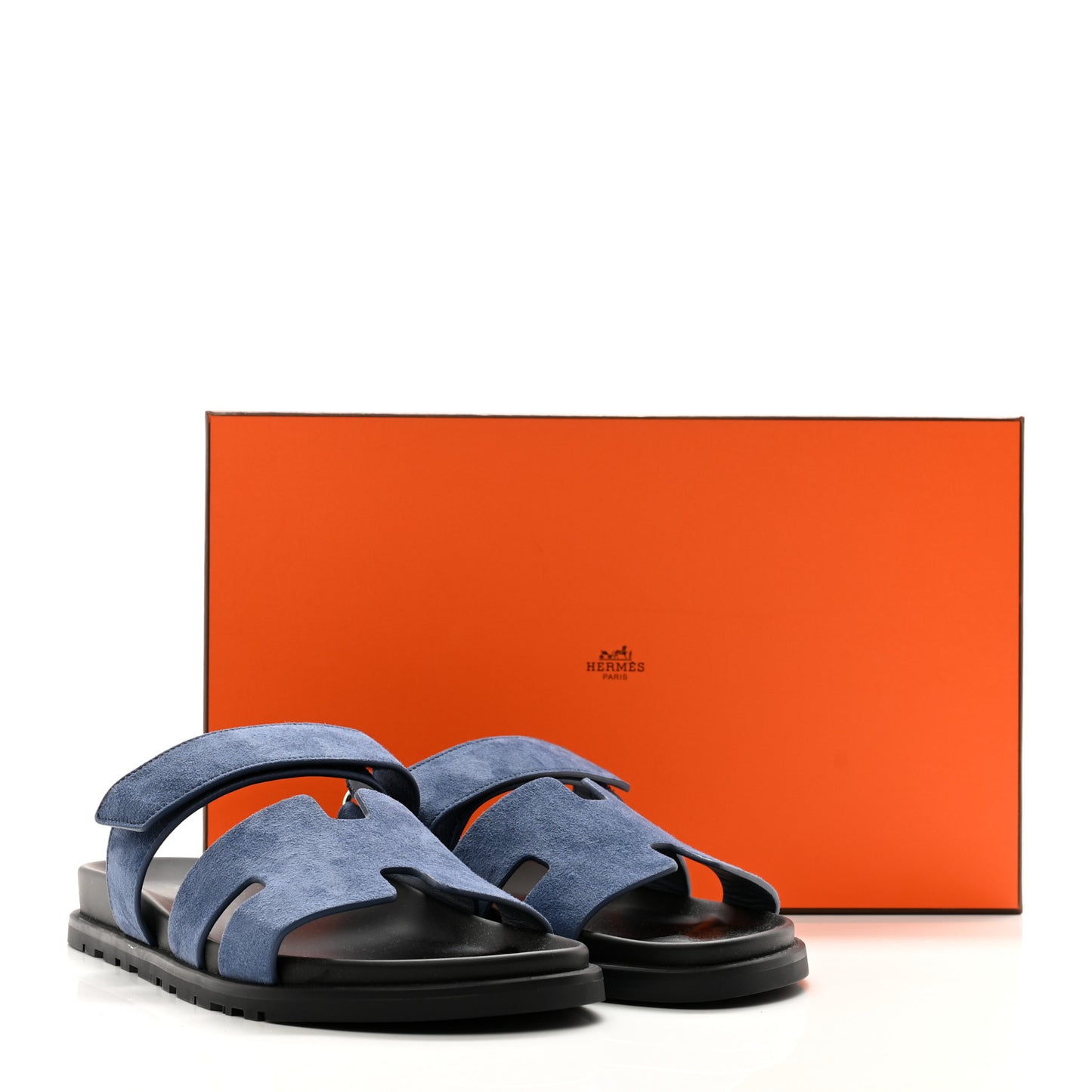 Suede Goatskin Mens Chypre Sandals 43 Bleu Turquin