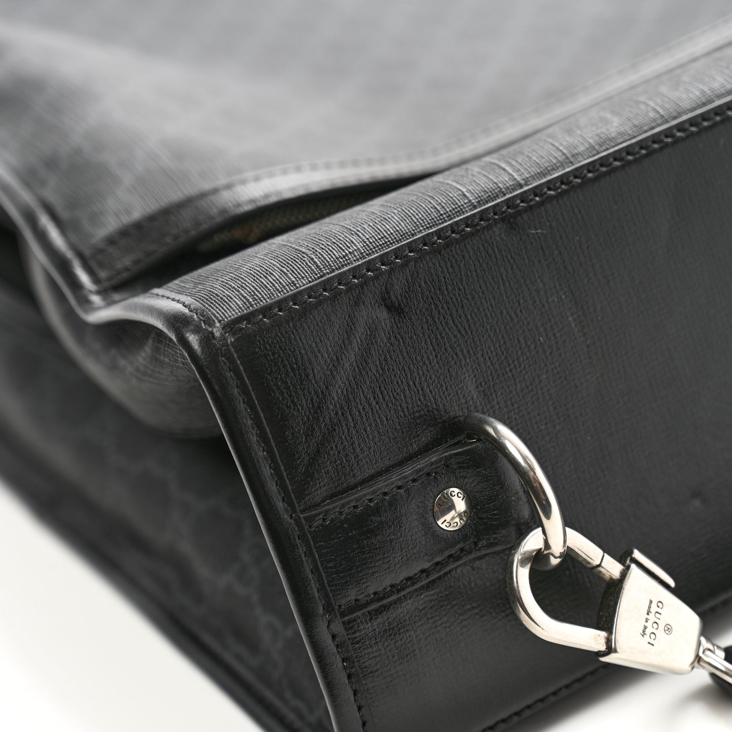 GG Supreme Monogram Azalea Calfskin Retro Interlocking G Garment Bag Black