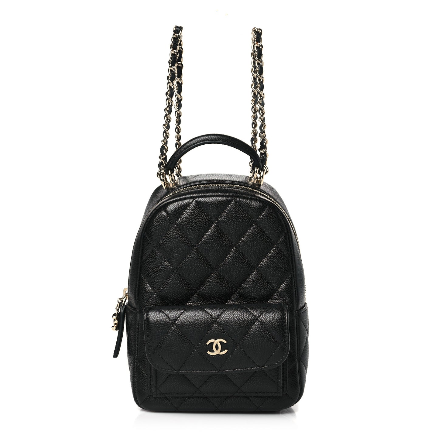 Caviar Quilted CC Mini Classic Backpack Black
