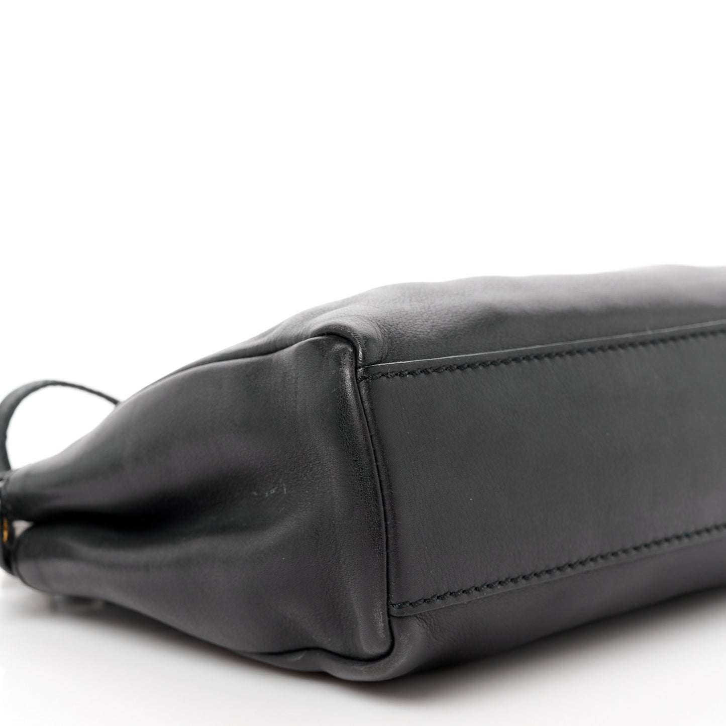 Vitello Saddle Mini Peekaboo Iconic Satchel Black