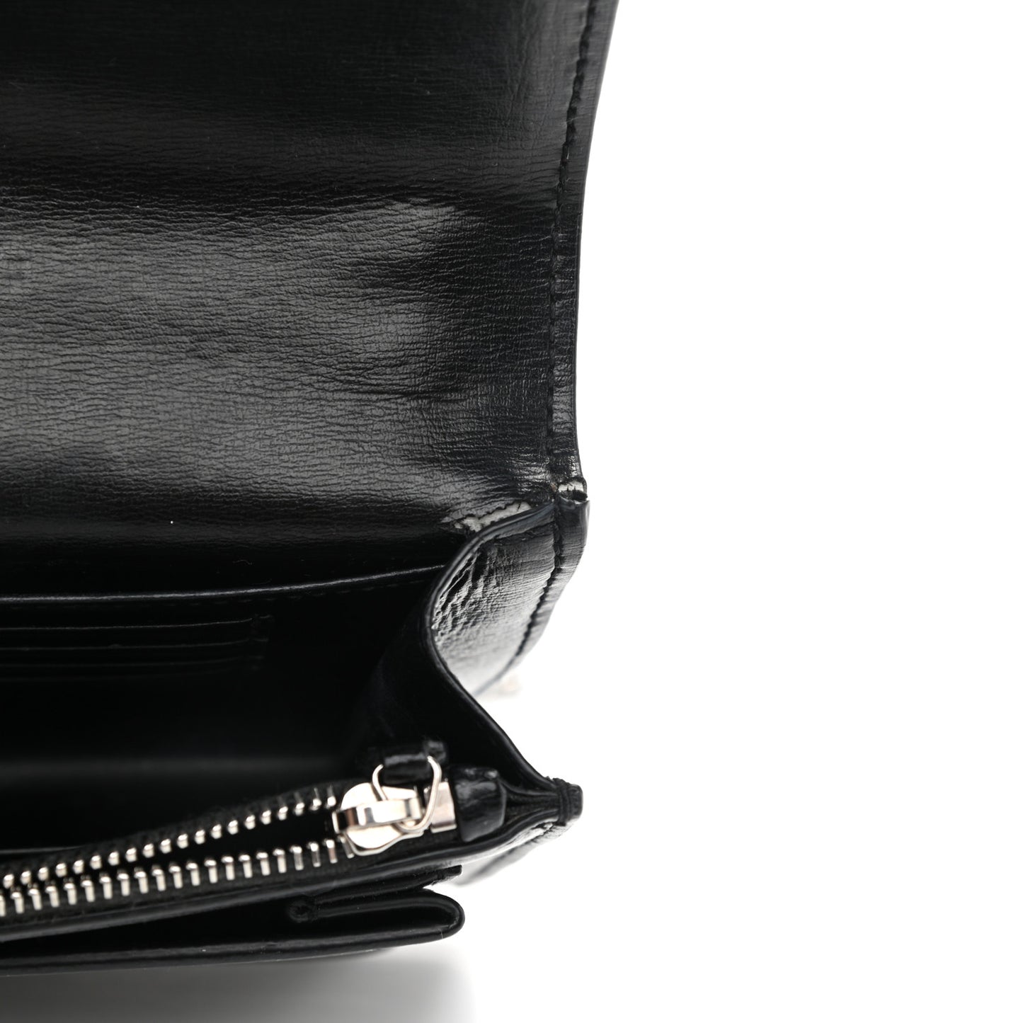 Calfskin Monogram Sunset Chain Wallet Black