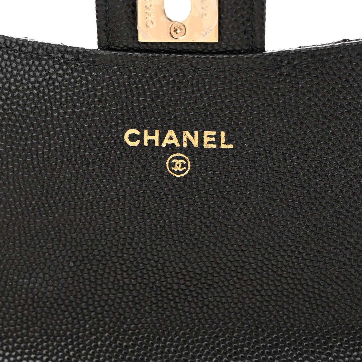 Caviar Quilted Clutch With Chain Bag Black