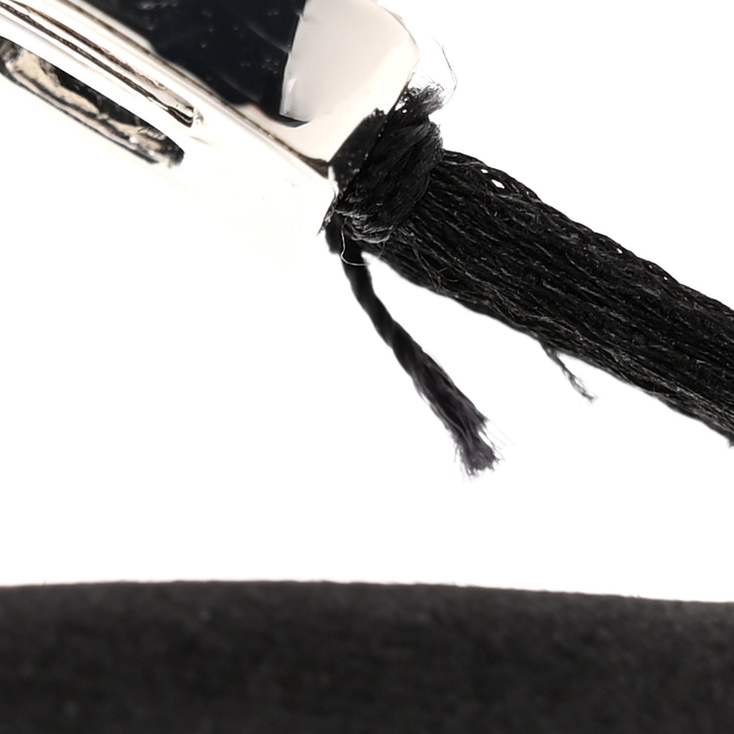 Satin Crystal Logo Micro Marquess Bag Black