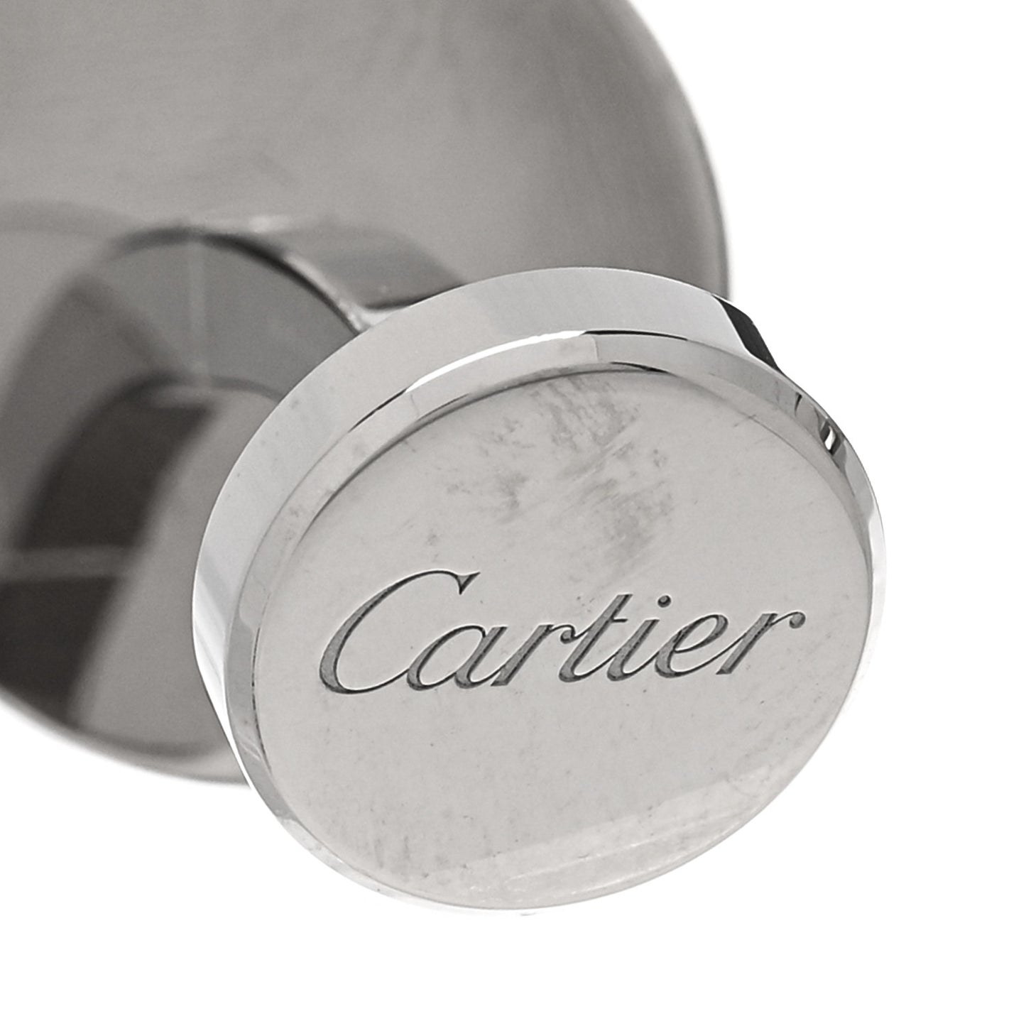 Sterling Silver Palladium Black Lacquer Panthere Cufflinks