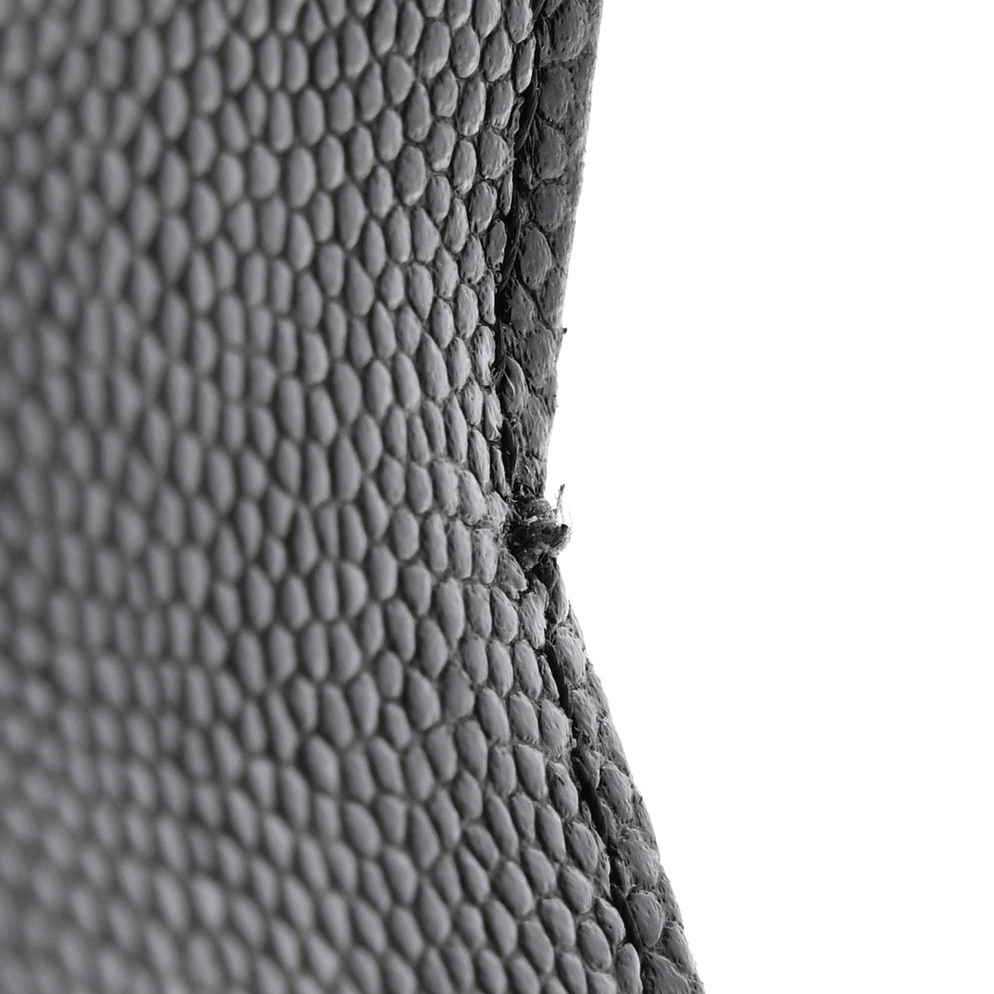 Shiny Caviar Quilted Bow Pouch Hobo Black