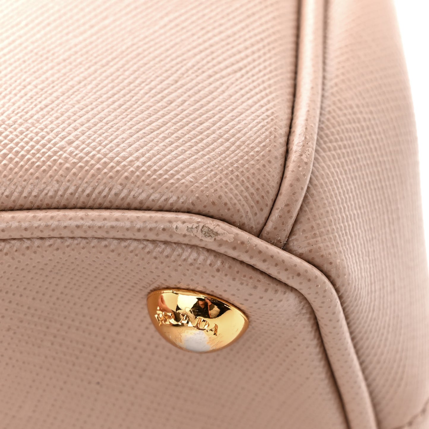 Saffiano Lux Micro Galleria Double Zip Tote Cammeo