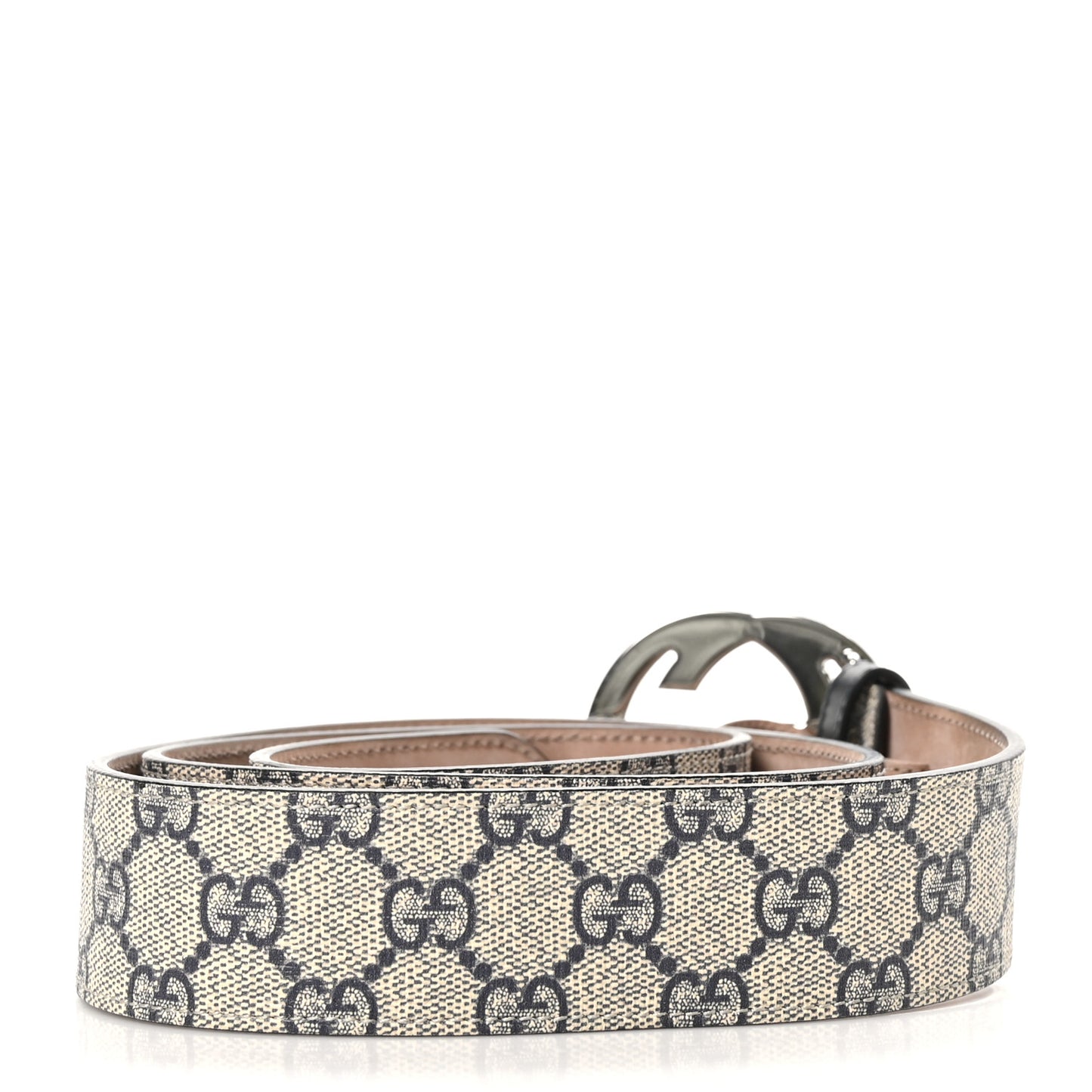 GG Supreme Monogram Selleria Calfskin Interlocking G 40mm Belt 100 40 Navy