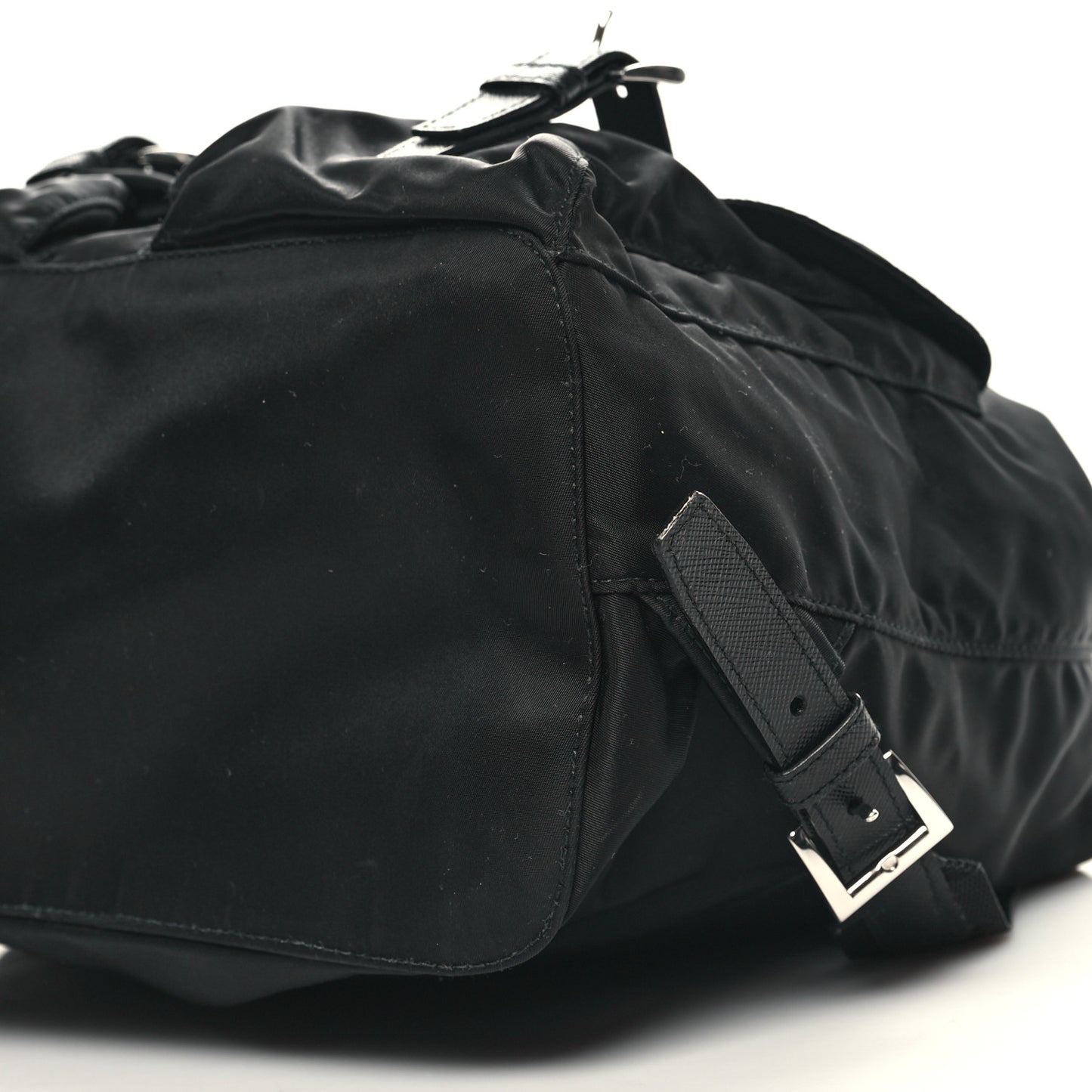 Tessuto Nylon Saffiano Medium Backpack Black