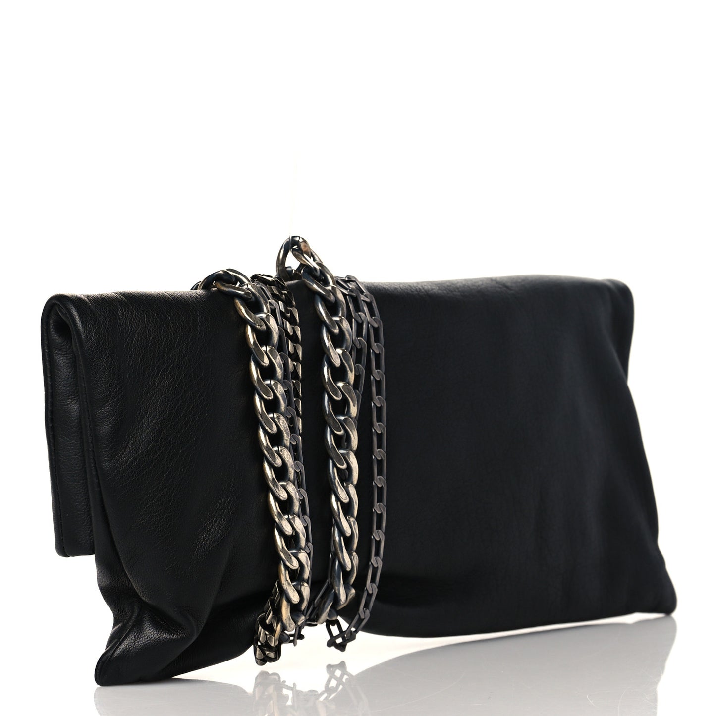 Calfskin Chandra Clutch Black