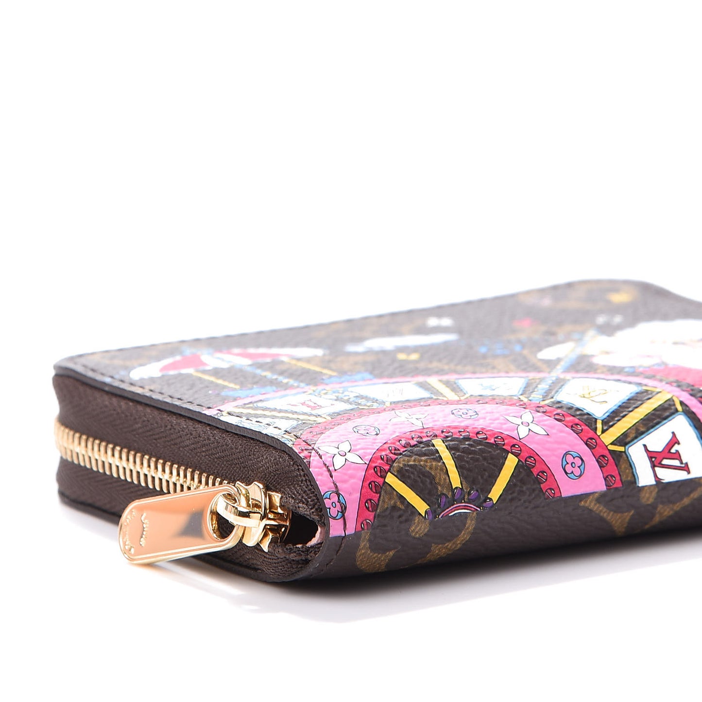Monogram 2020 Christmas Animation Big Wheel Zippy Coin Purse Rose Ballerine
