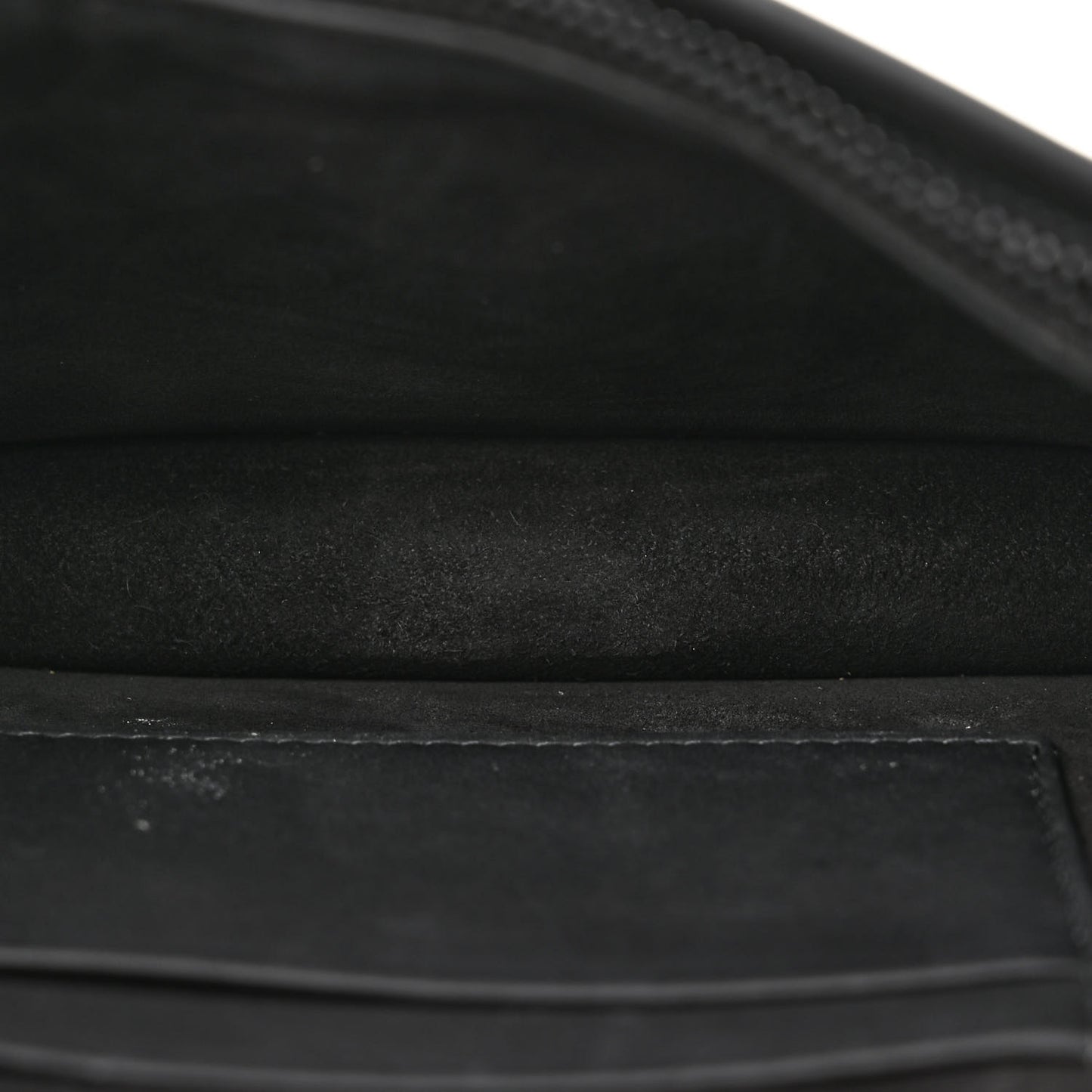 Ultra Matte Calfskin Saddle Belt Clutch Black