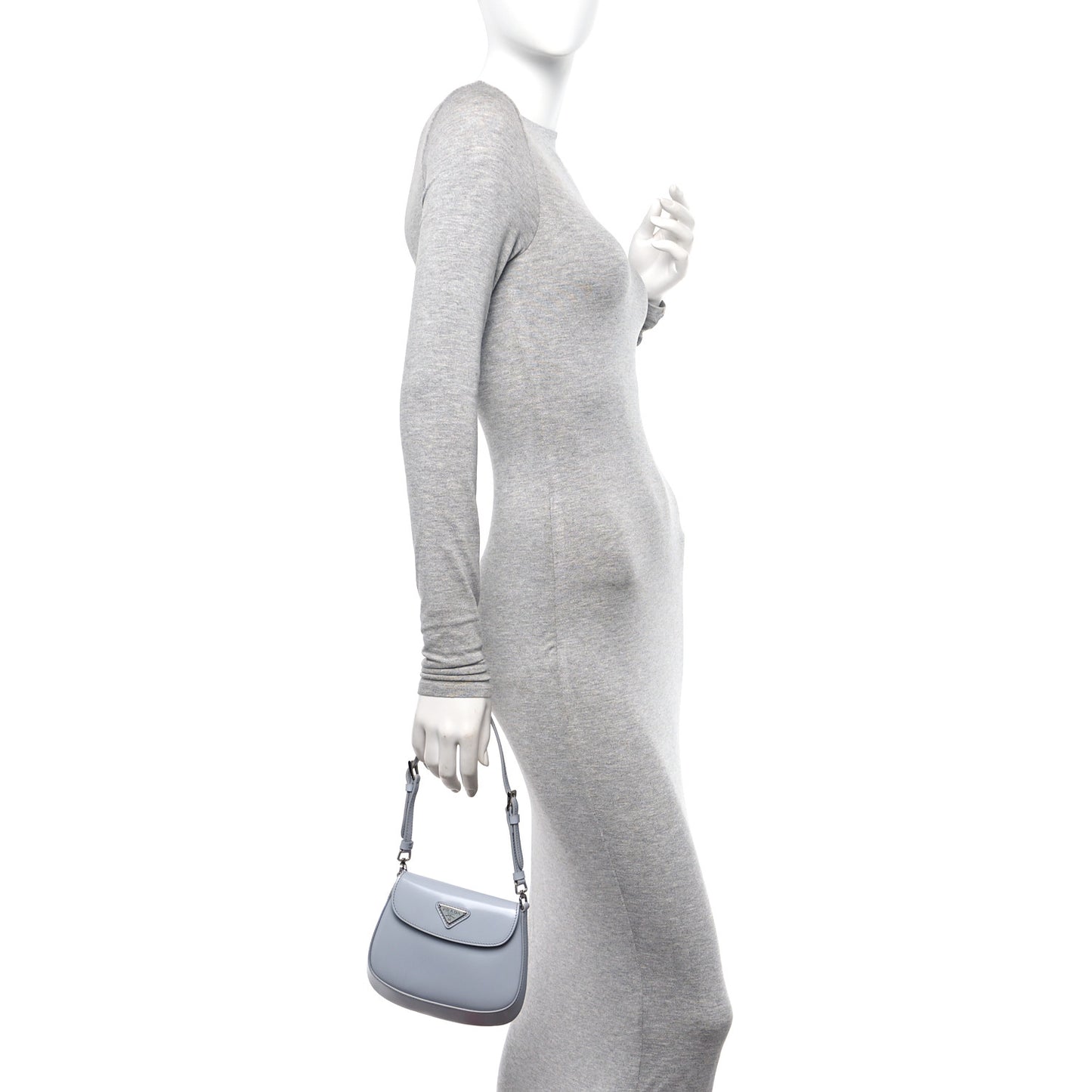 Spazzolato Mini Cleo Flap Adjustable Strap Shoulder Bag Fiordaliso
