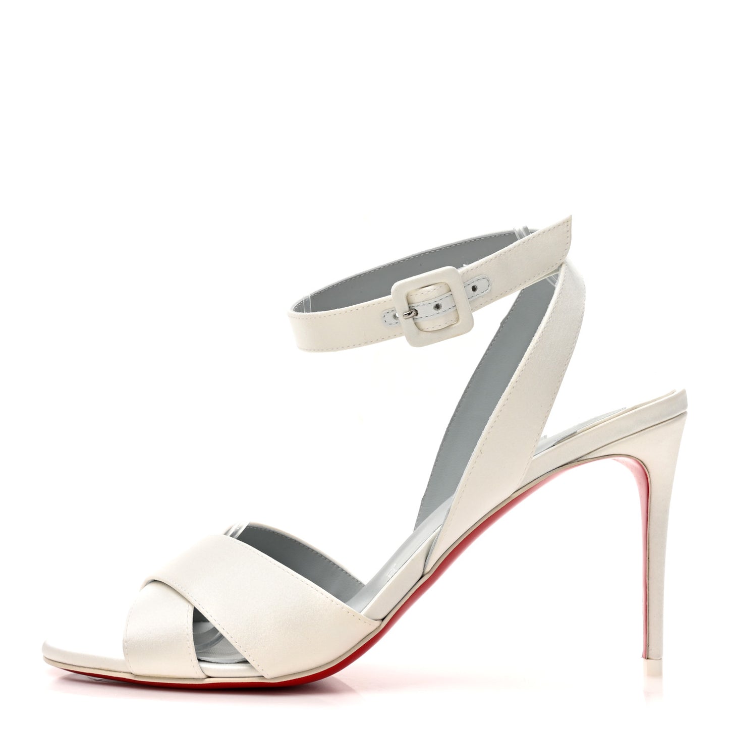 Crepe Satin Mariza 85 Sandals 41 Ivory